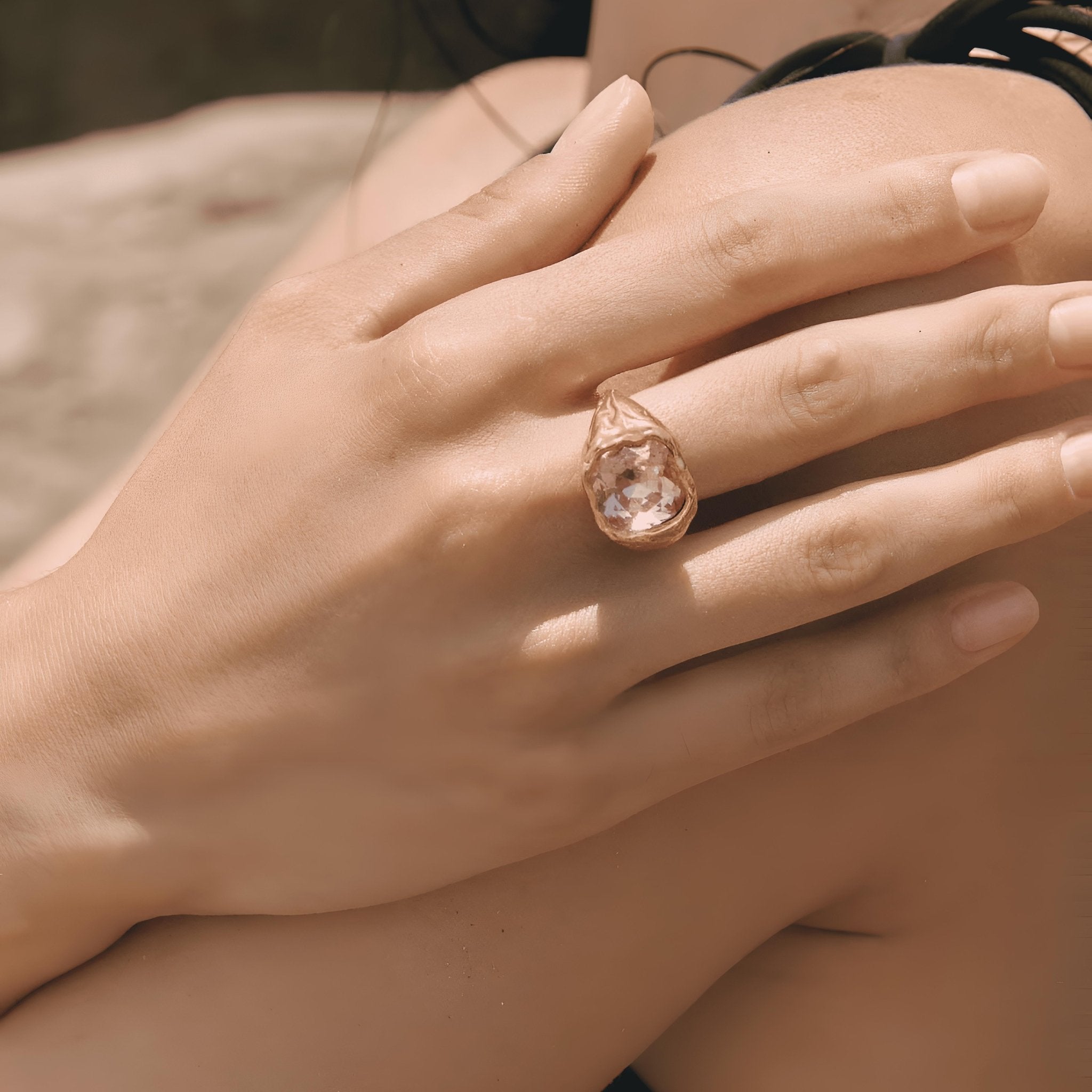 Alhaja Ring Salina Rose, vergoldet 50, Ø innen ca. 15,9 mm
