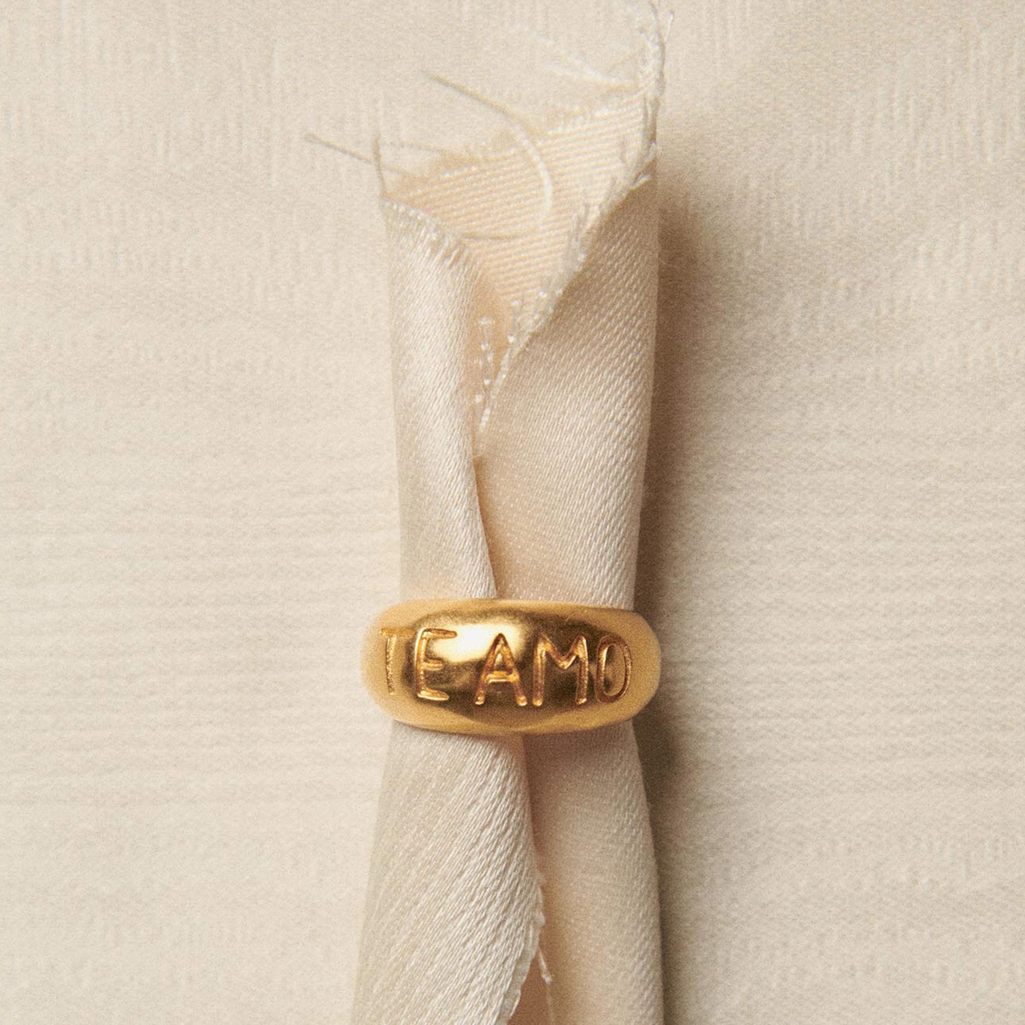 Alhaja Ring Te Amo, vergoldet