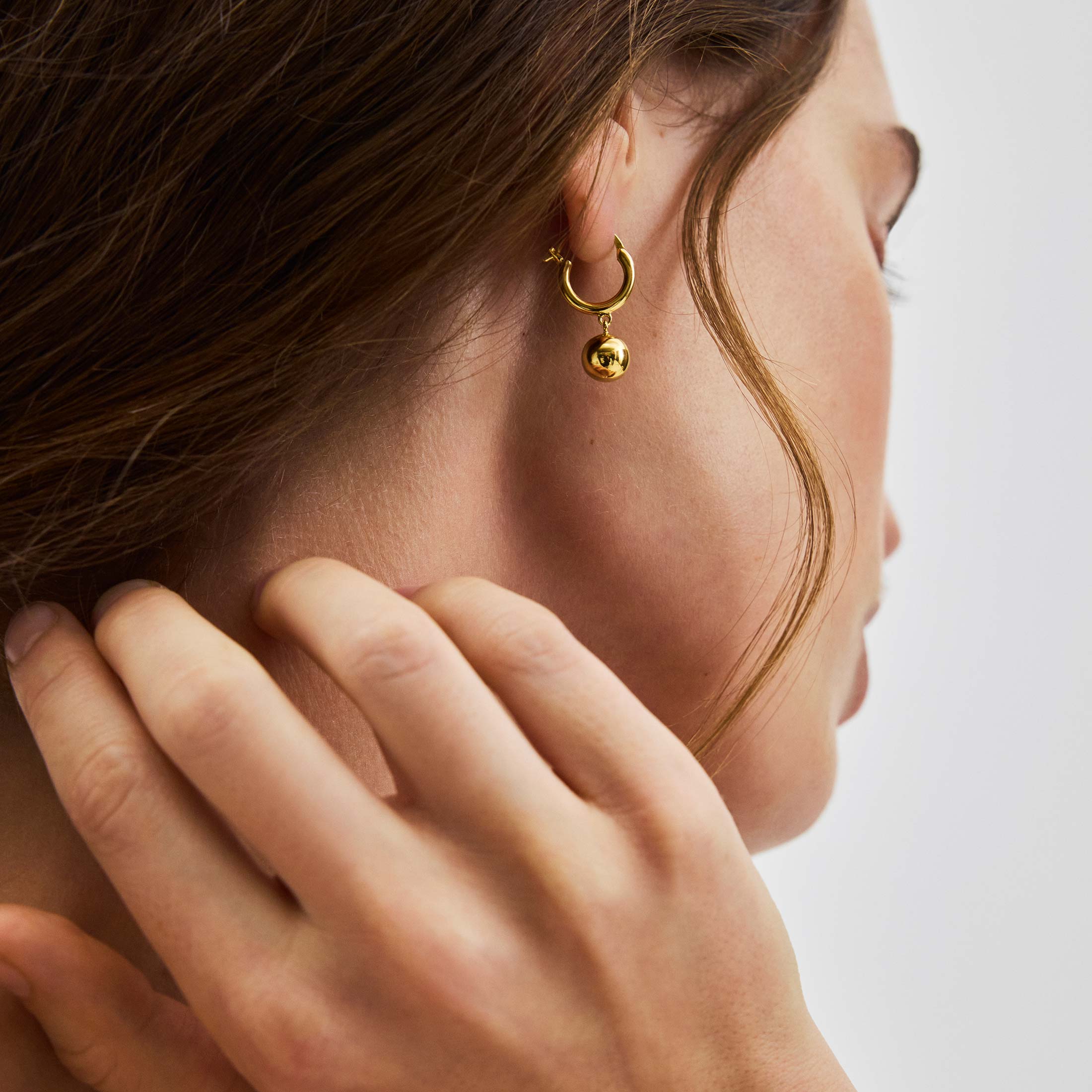 Pernille Corydon Ohrringe Elements, vergoldet