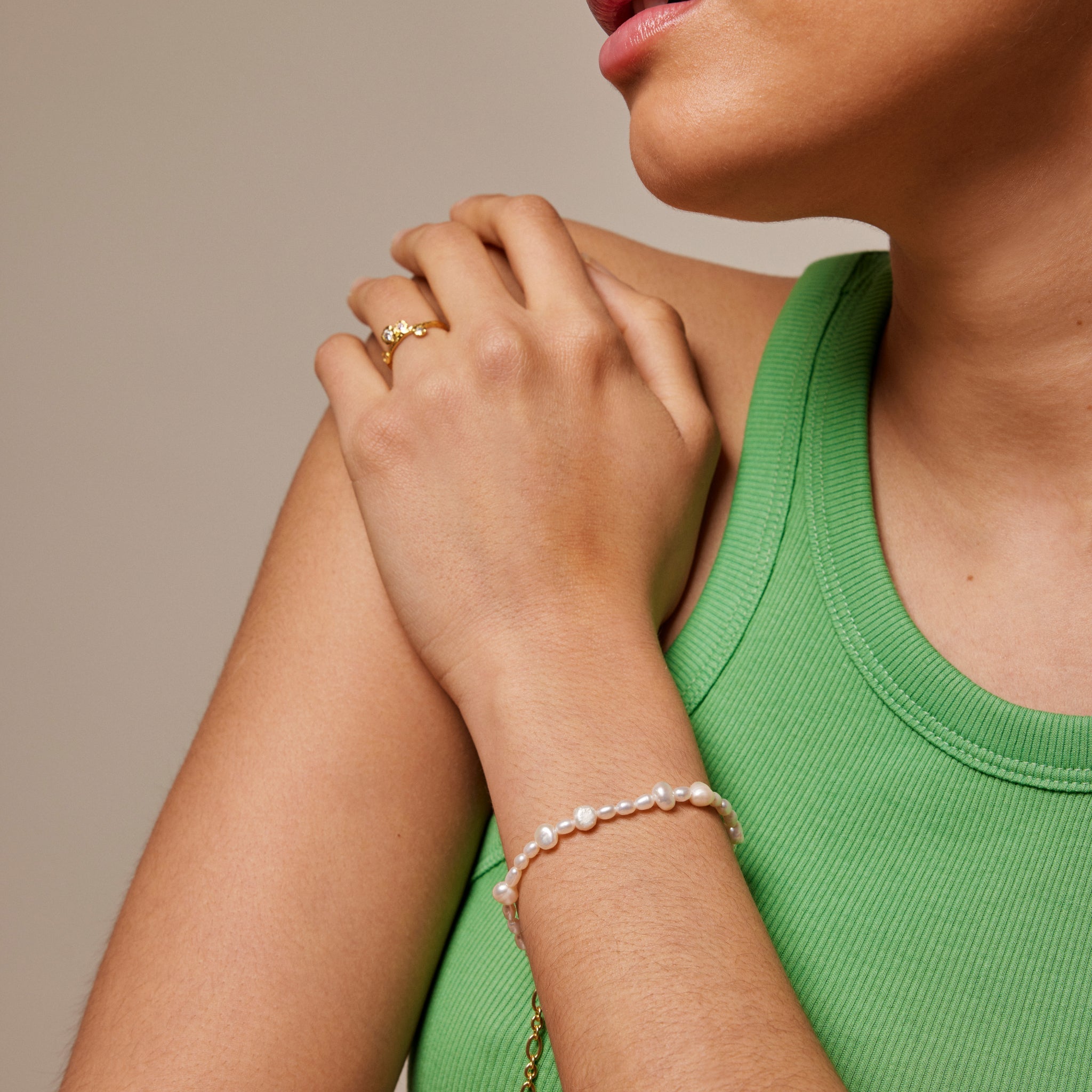 Enamel Copenhagen Armband Pearlie, vergoldet