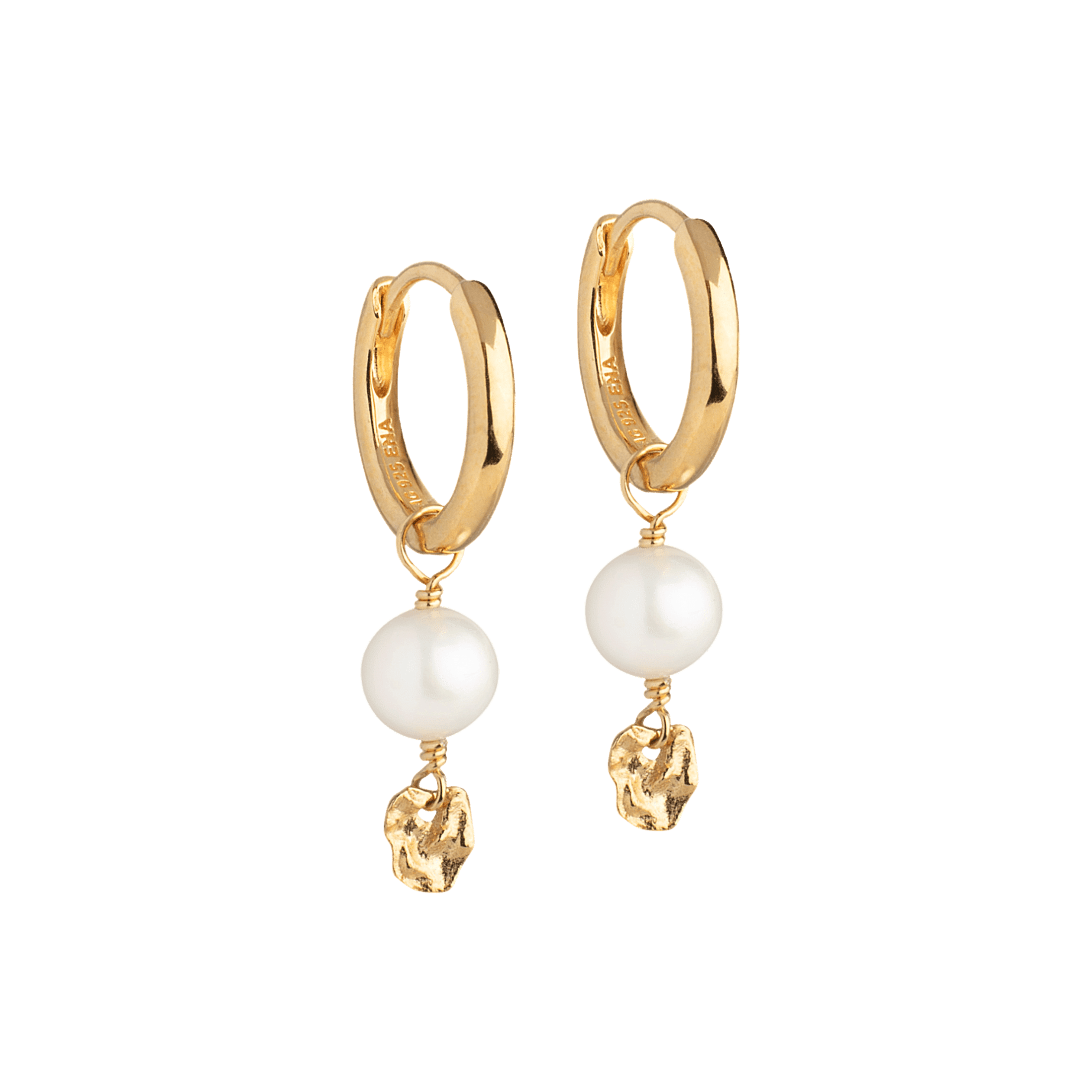 Enamel Copenhagen Creolen Cara, Pearls, vergoldet