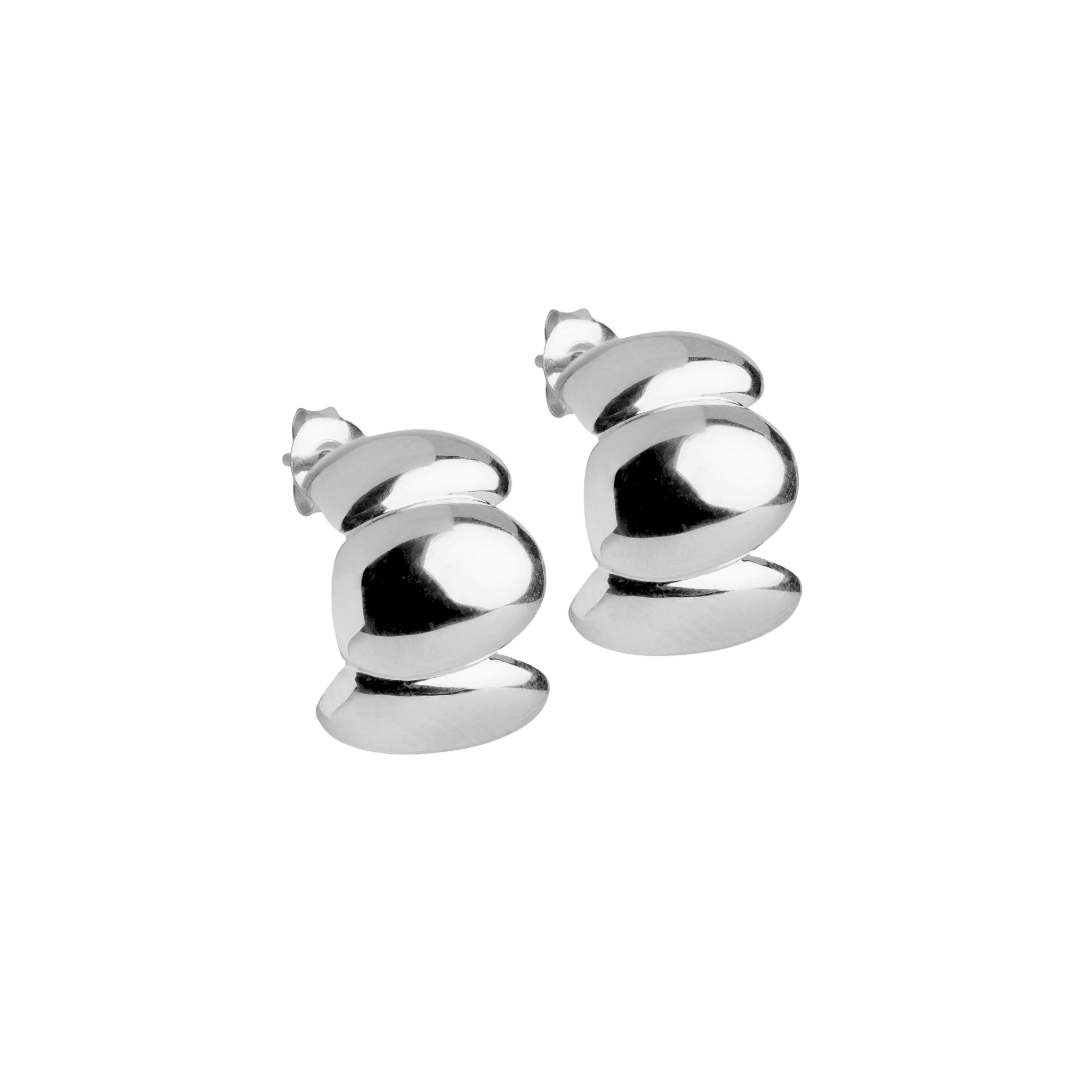 Enamel Copenhagen Creolen Melia Chunky, Silber