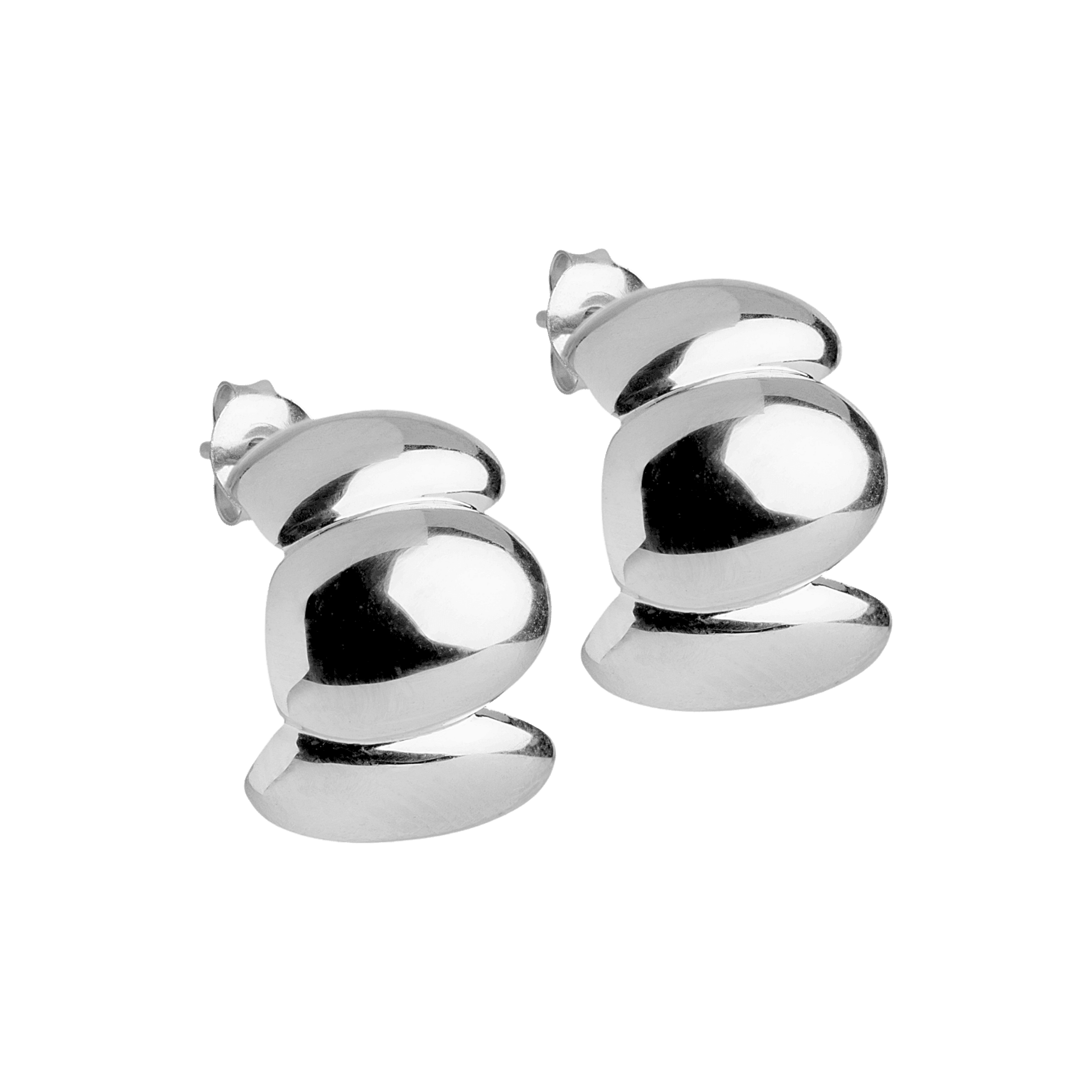 Enamel Copenhagen Creolen Melia Chunky, Silber