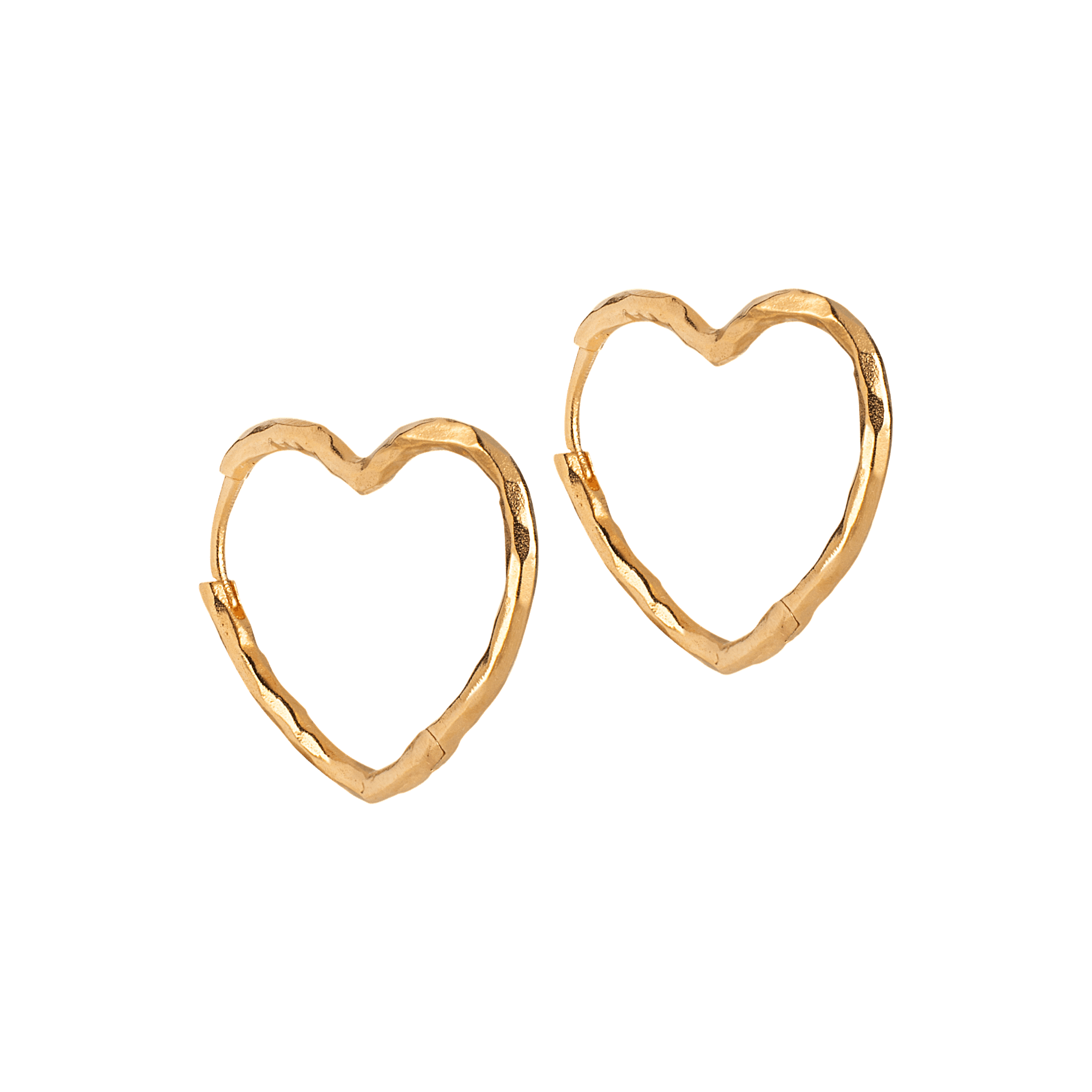 Enamel Copenhagen Creolen Organic Heart Medium, vergoldet