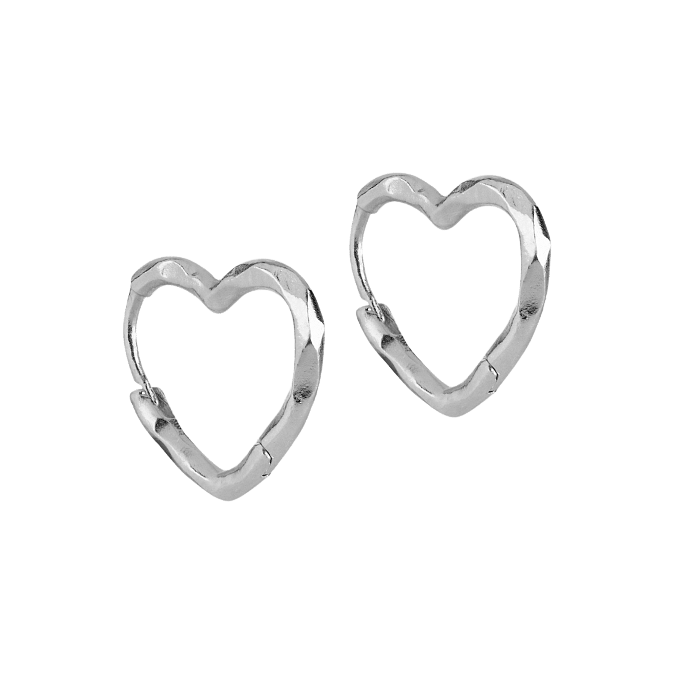 Enamel Copenhagen Creolen Organic Heart Small, Silber