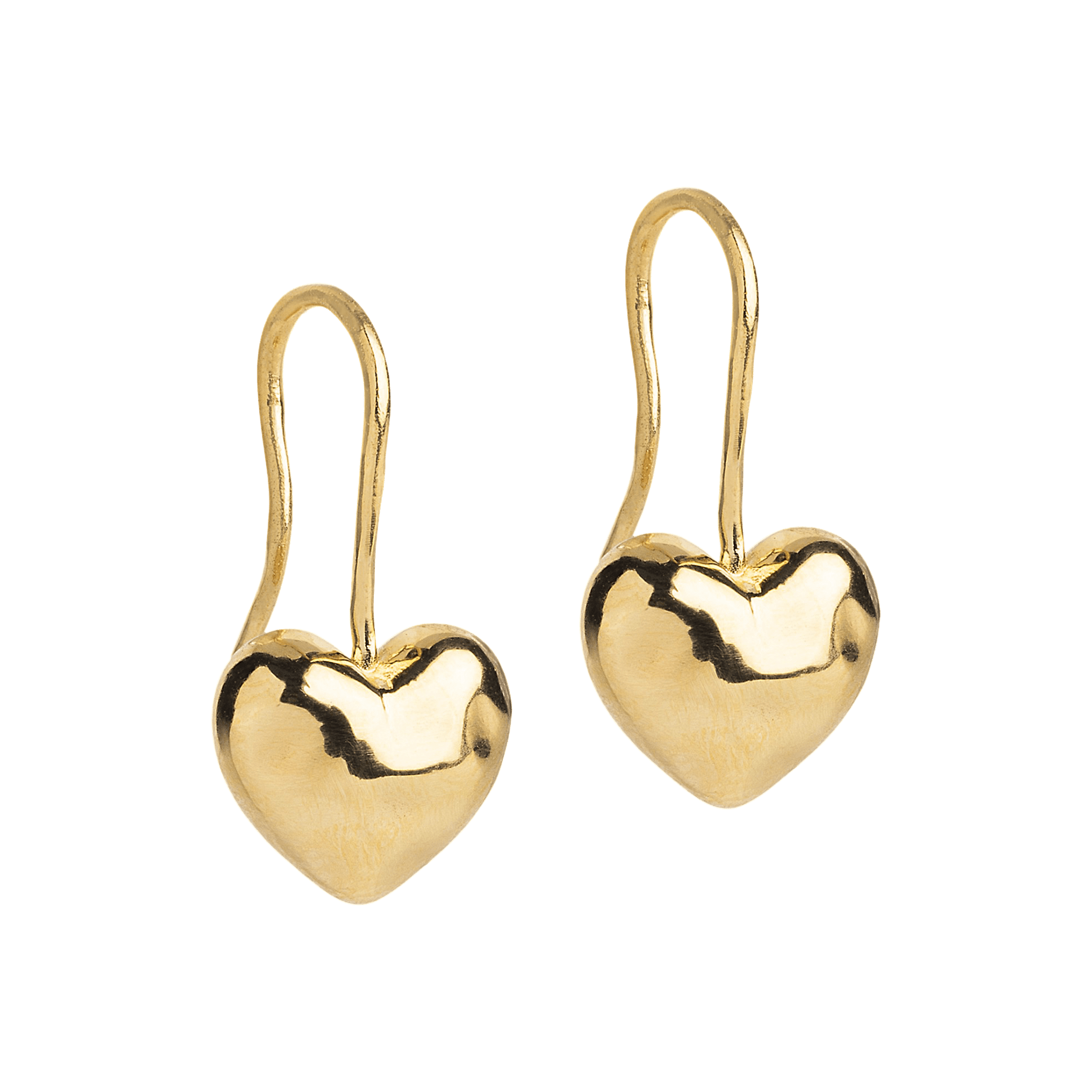 Enamel Copenhagen Ohrringe Poma Drop Heart, vergoldet