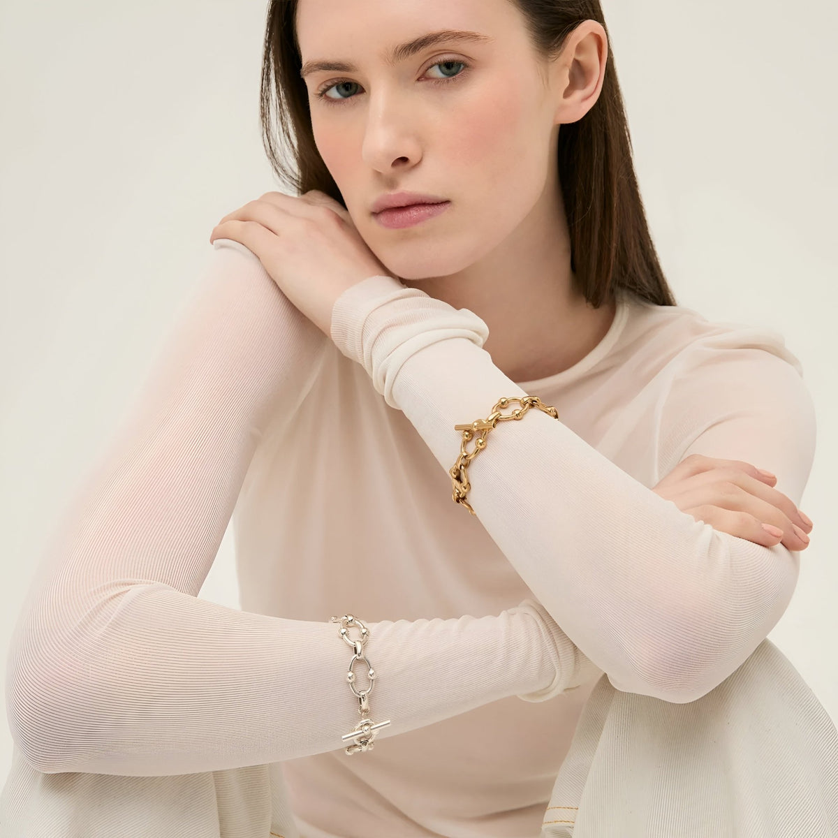 Gas Bijoux Armband Rivage Mini, versilbert