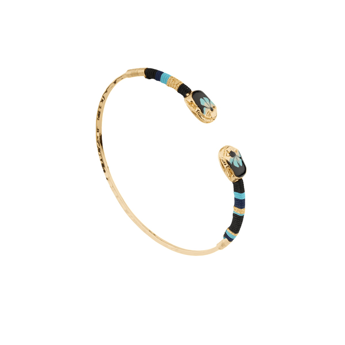 Gas Bijoux Armreif Duality Scara, klein, vergoldet Turquoise Multico