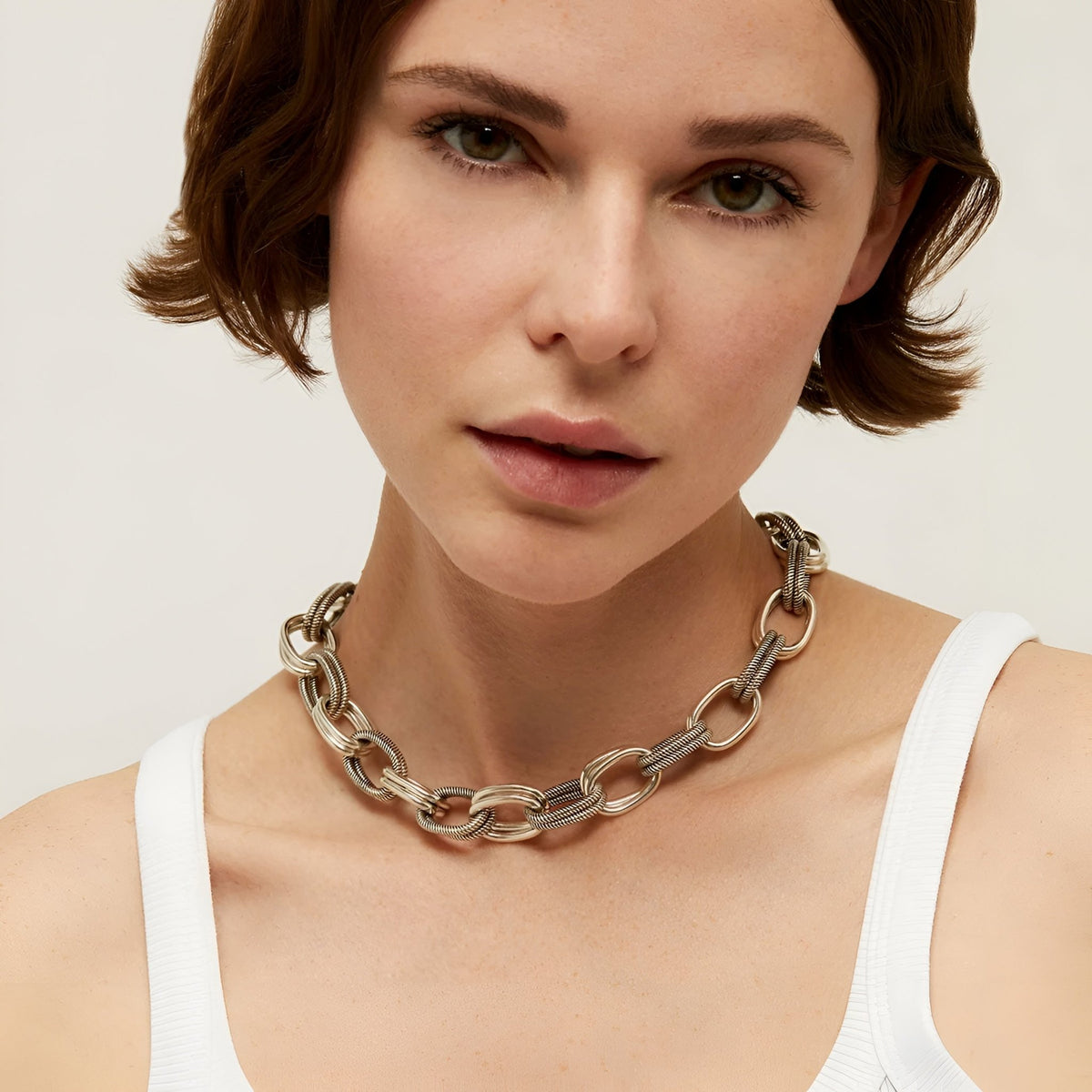 Gas Bijoux Kette Bell, versilbert