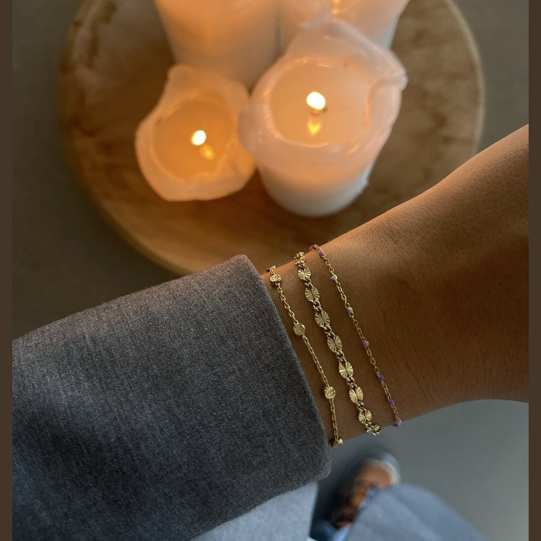 Jeberg Jewellery Armband Gold Beads, vergoldet