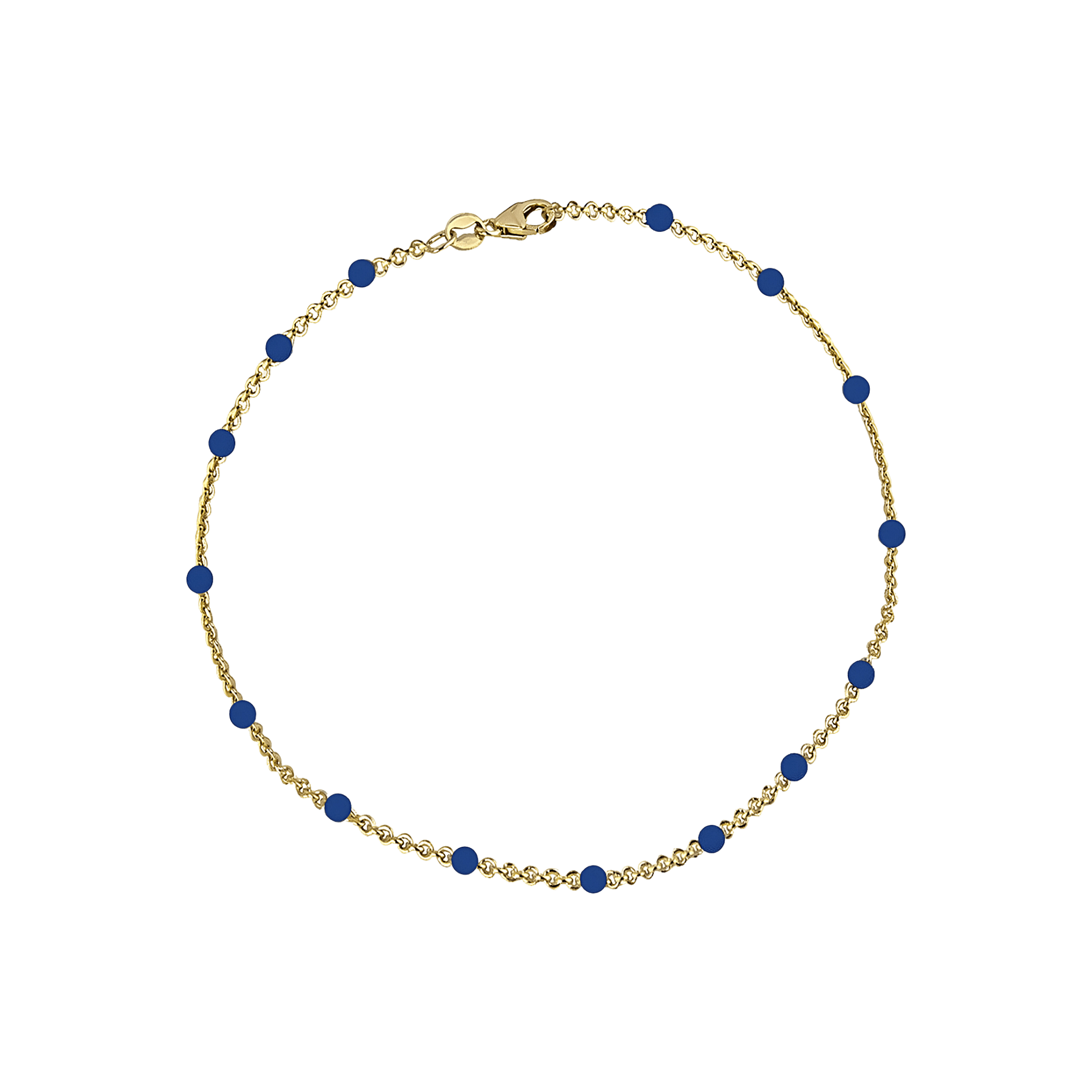 Jeberg Jewellery Armband Ivy Beaded Ocean Blue, vergoldet