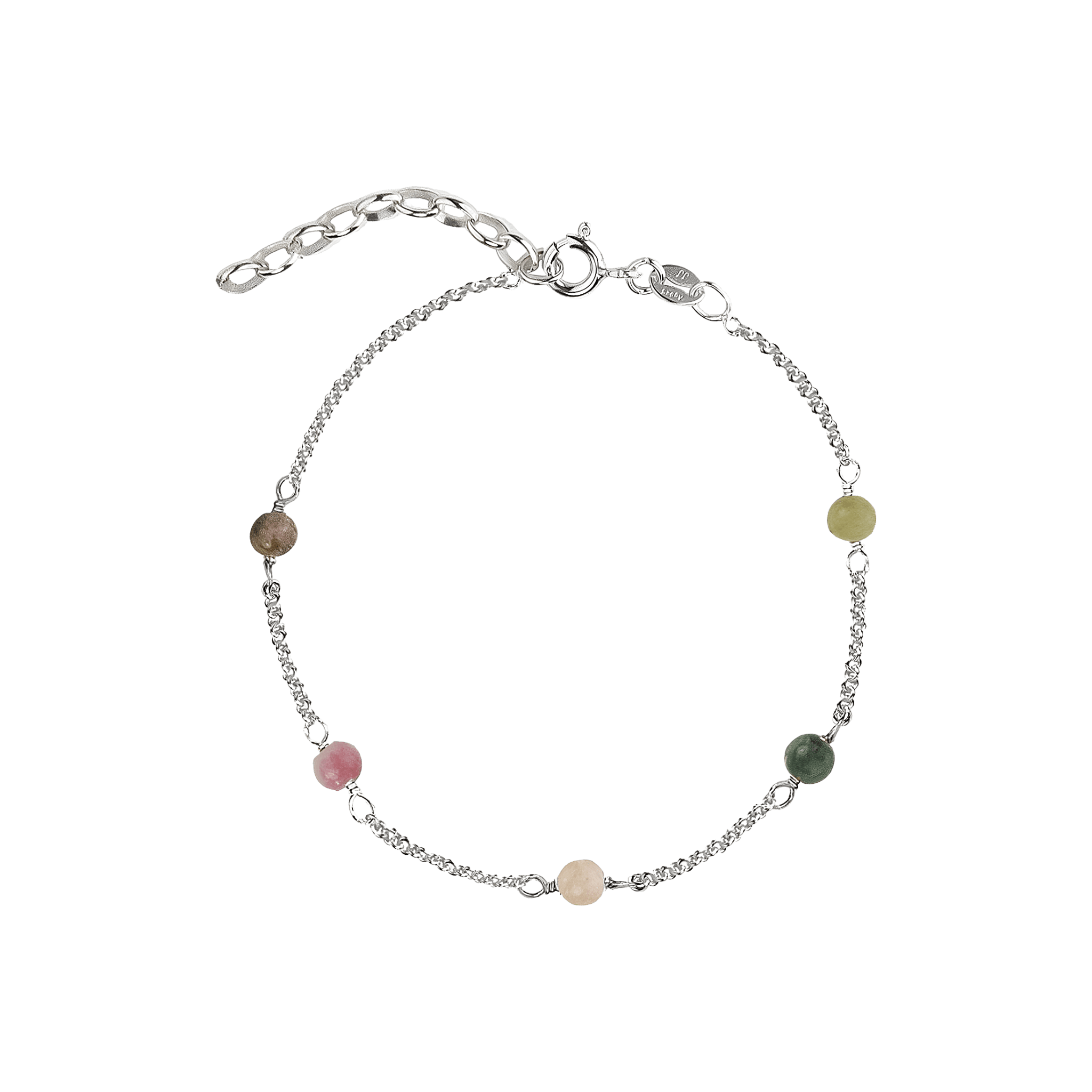 Jeberg Jewellery Armband Love Eye - Candy Mix, Silber