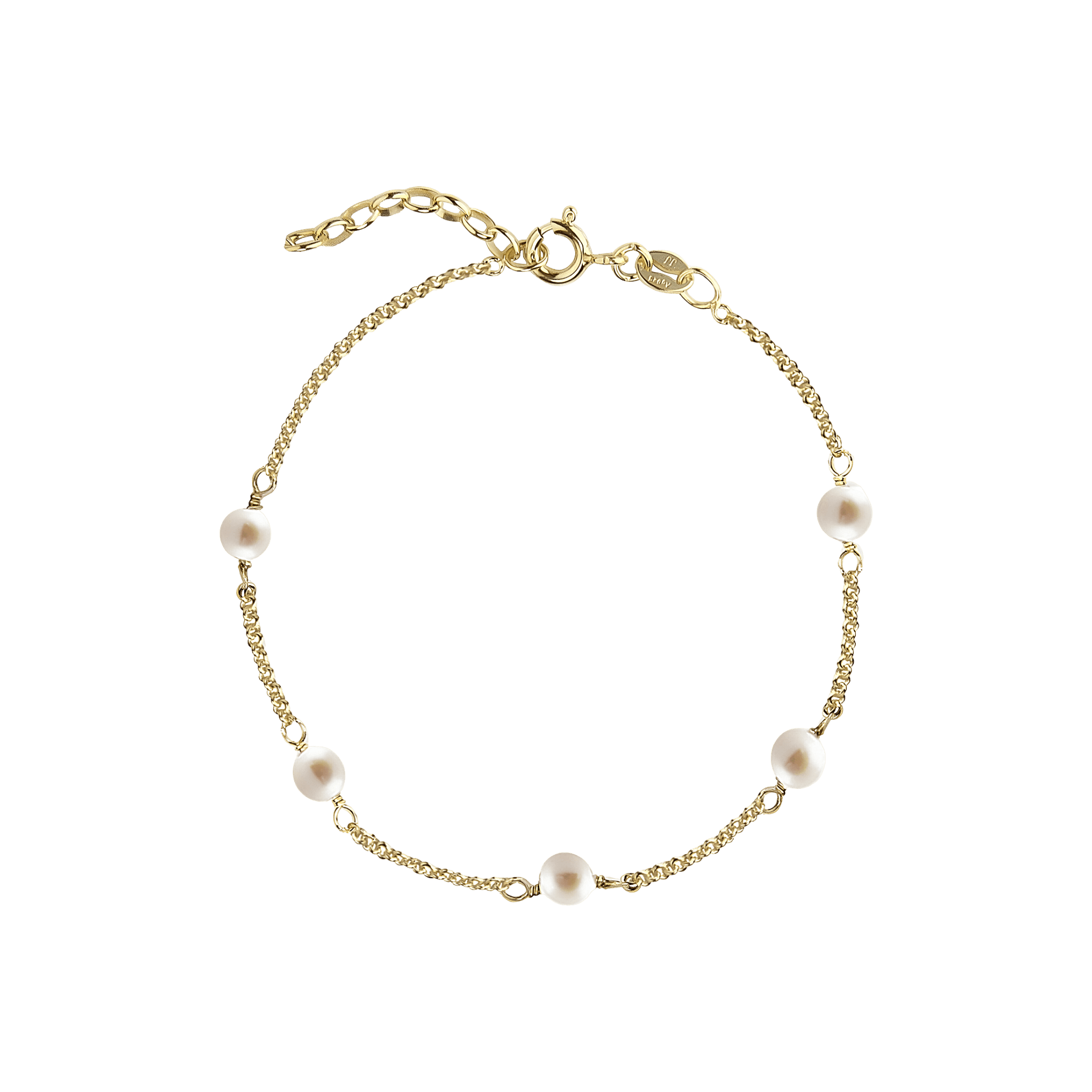 Jeberg Jewellery Armband Love Eye - Freshwater Pearls, vergoldet