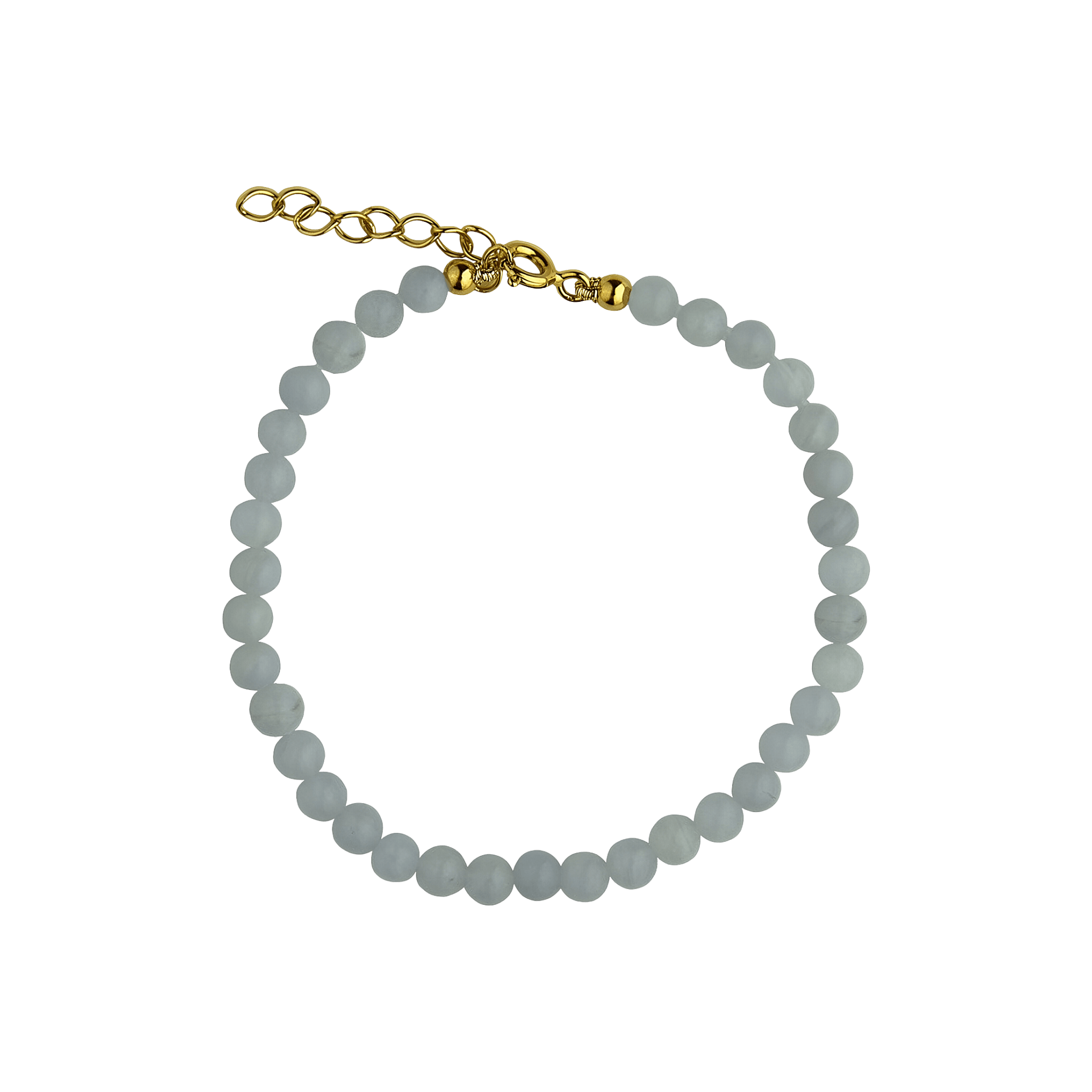 Jeberg Jewellery Armband Seaside Stories Blue Agate, vergoldet