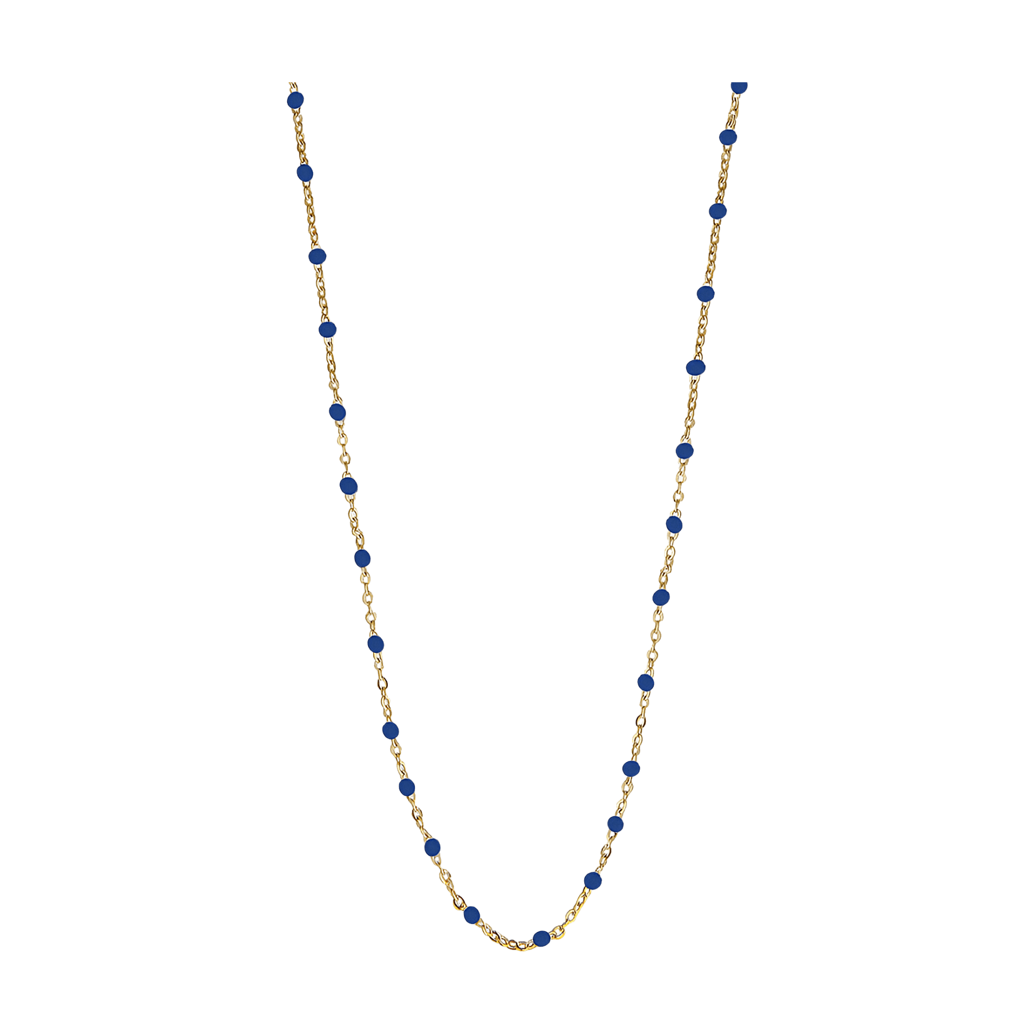 Jeberg Jewellery Kette Ivy Beaded Ocean Blue, vergoldet