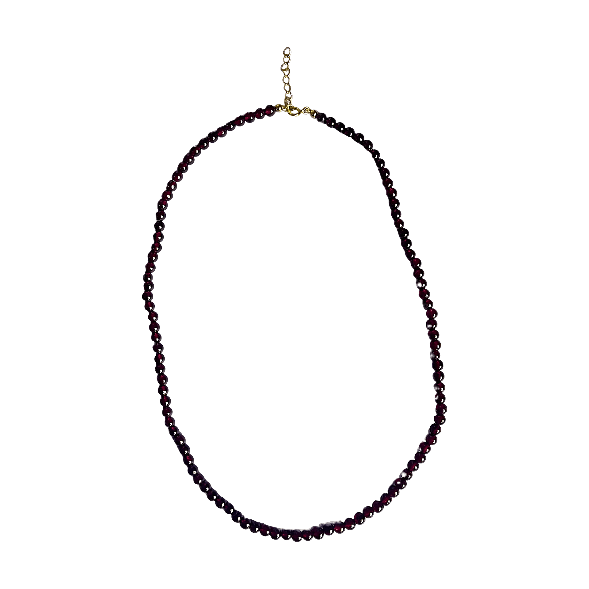 Jeberg Jewellery Kette Rouge Noir Granat, vergoldet