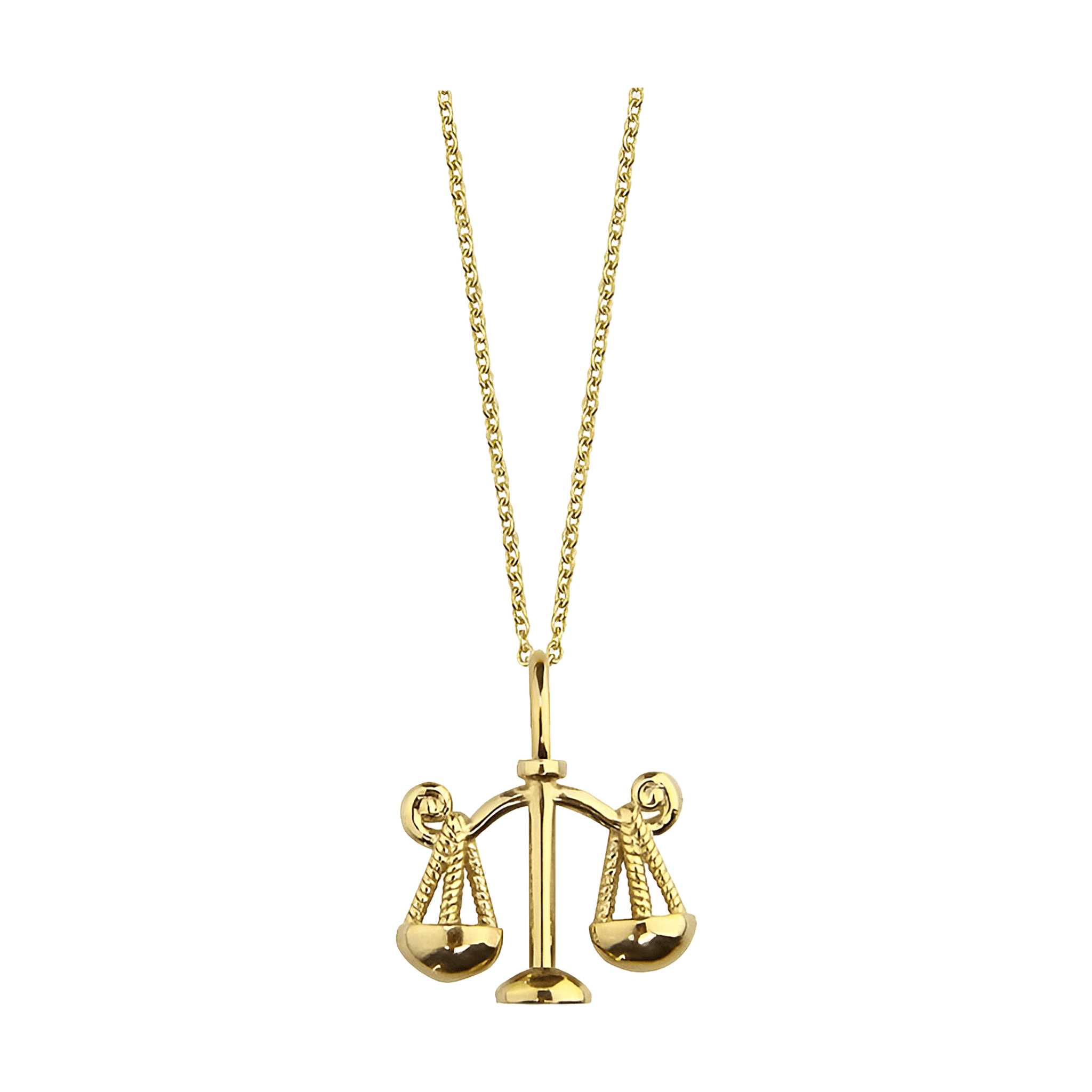 Jeberg Jewellery Kette Sternzeichen Waage, vergoldet