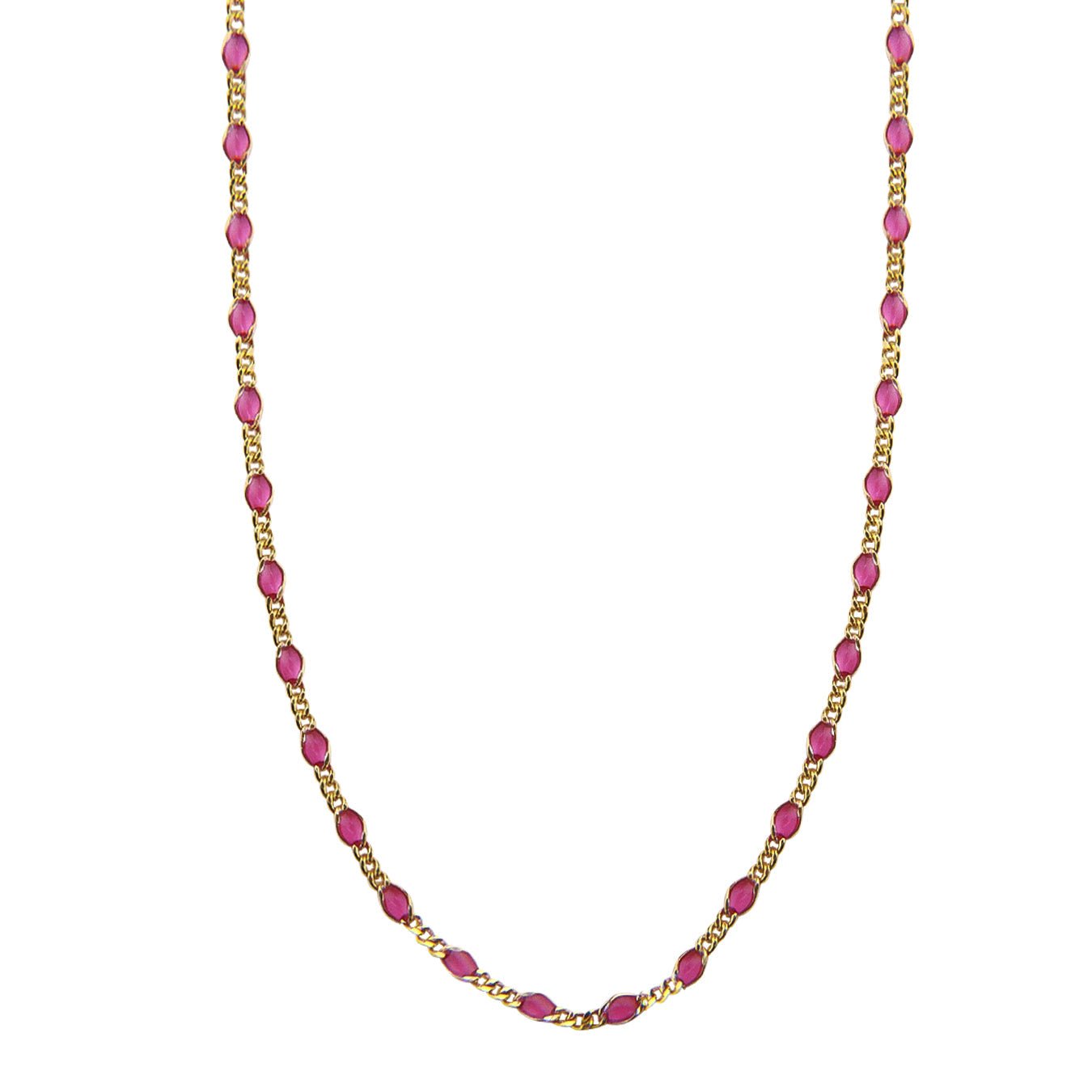 Jeberg Jewellery Kette Wild Rose Beaded, vergoldet