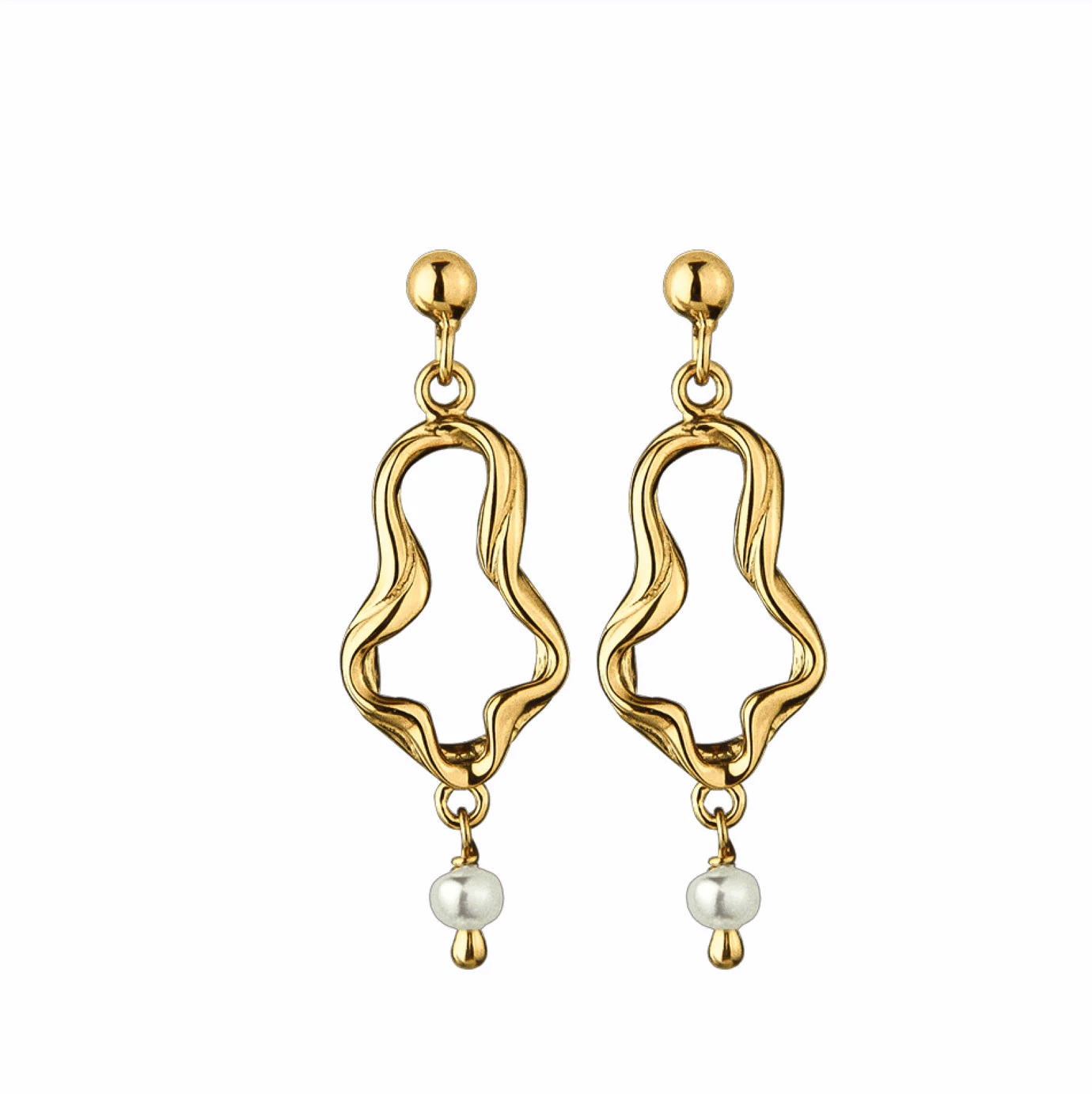 Jeberg Jewellery Ohrringe Mini Goddess, vergoldet