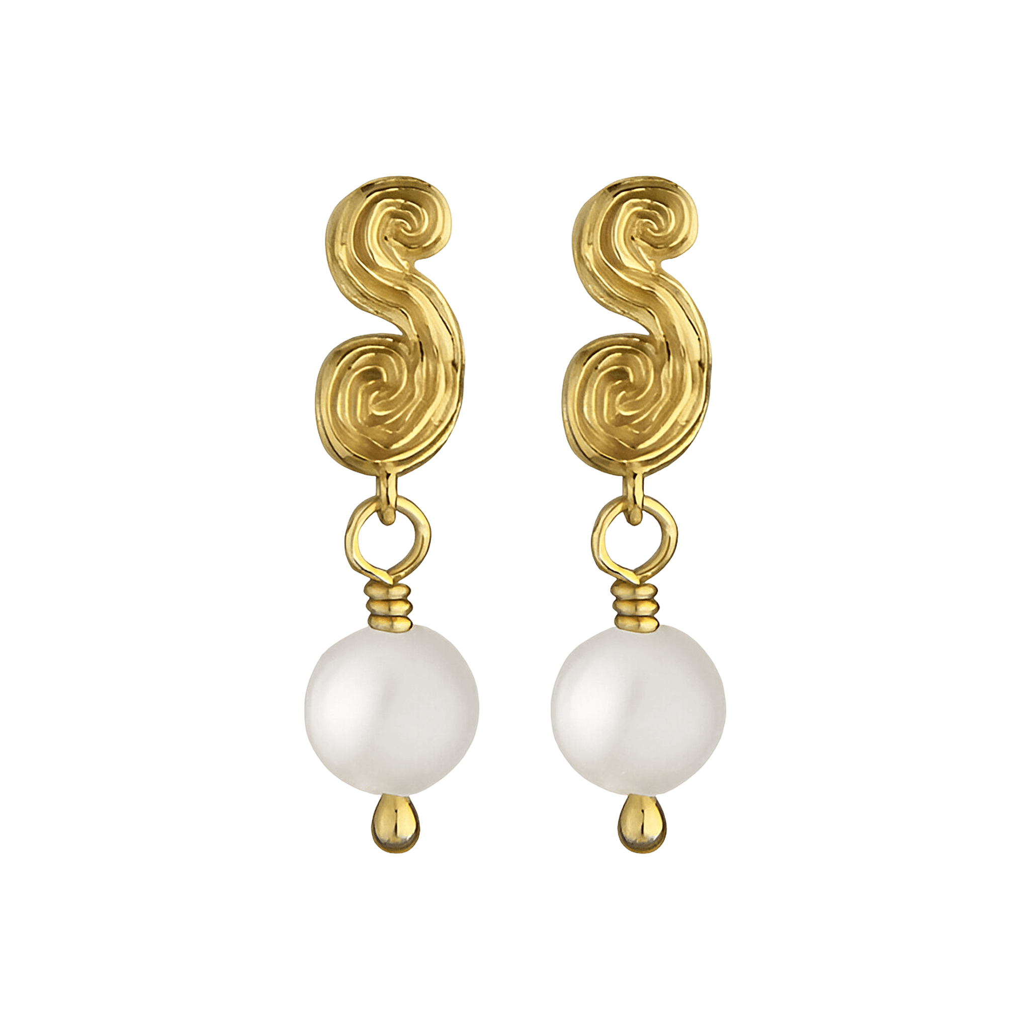 Jeberg Jewellery Ohrringe Seaside Stories Pearl, vergoldet