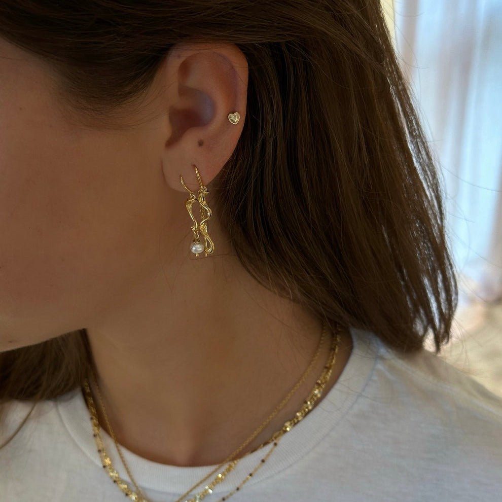 Jeberg Jewellery Ohrringe Seaside Stories Swirly, vergoldet