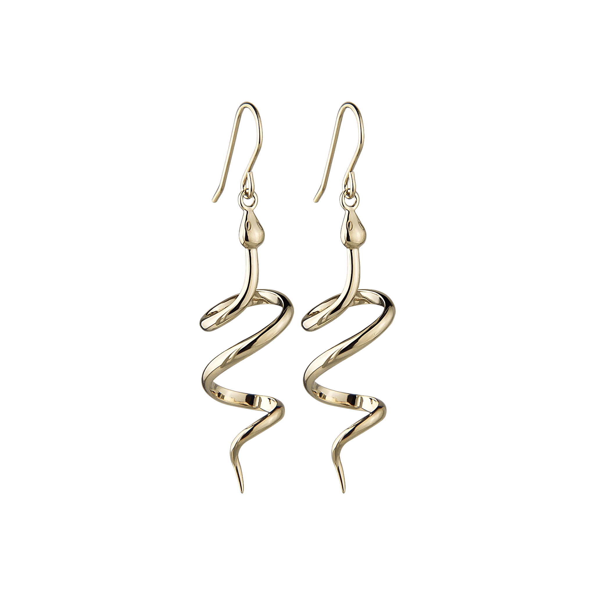Jeberg Jewellery Ohrringe Snake, vergoldet