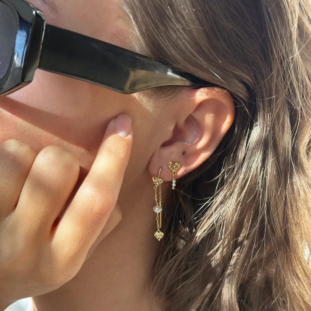 Jeberg Jewellery Ohrringe Sweetheart Pearly, vergoldet