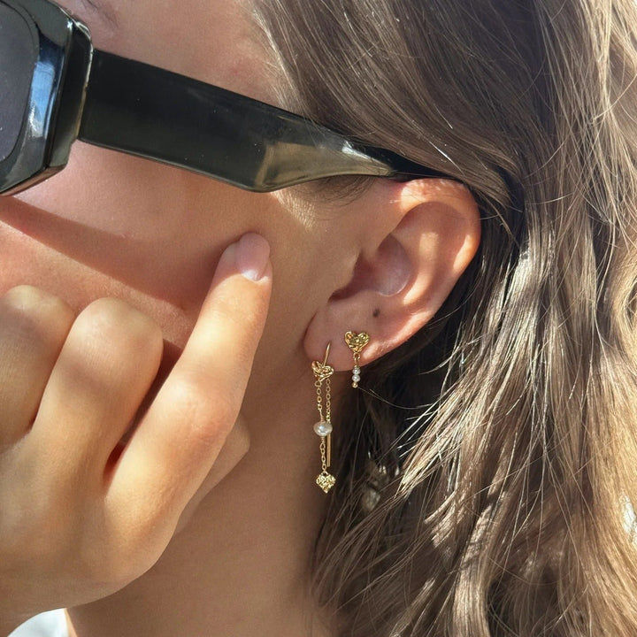 Jeberg Jewellery Ohrringe Sweetheart Pearly, vergoldet