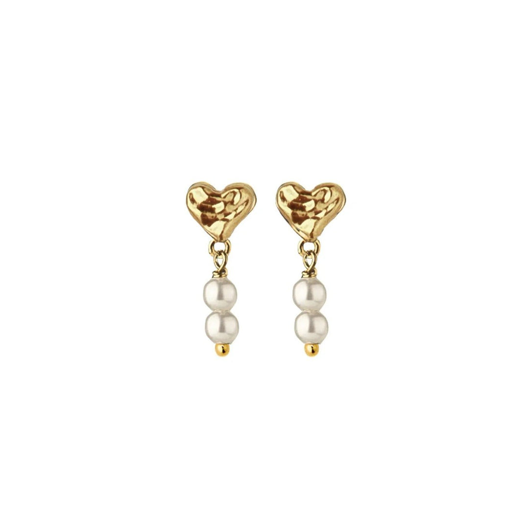 Jeberg Jewellery Ohrringe Sweetheart Pearly, vergoldet