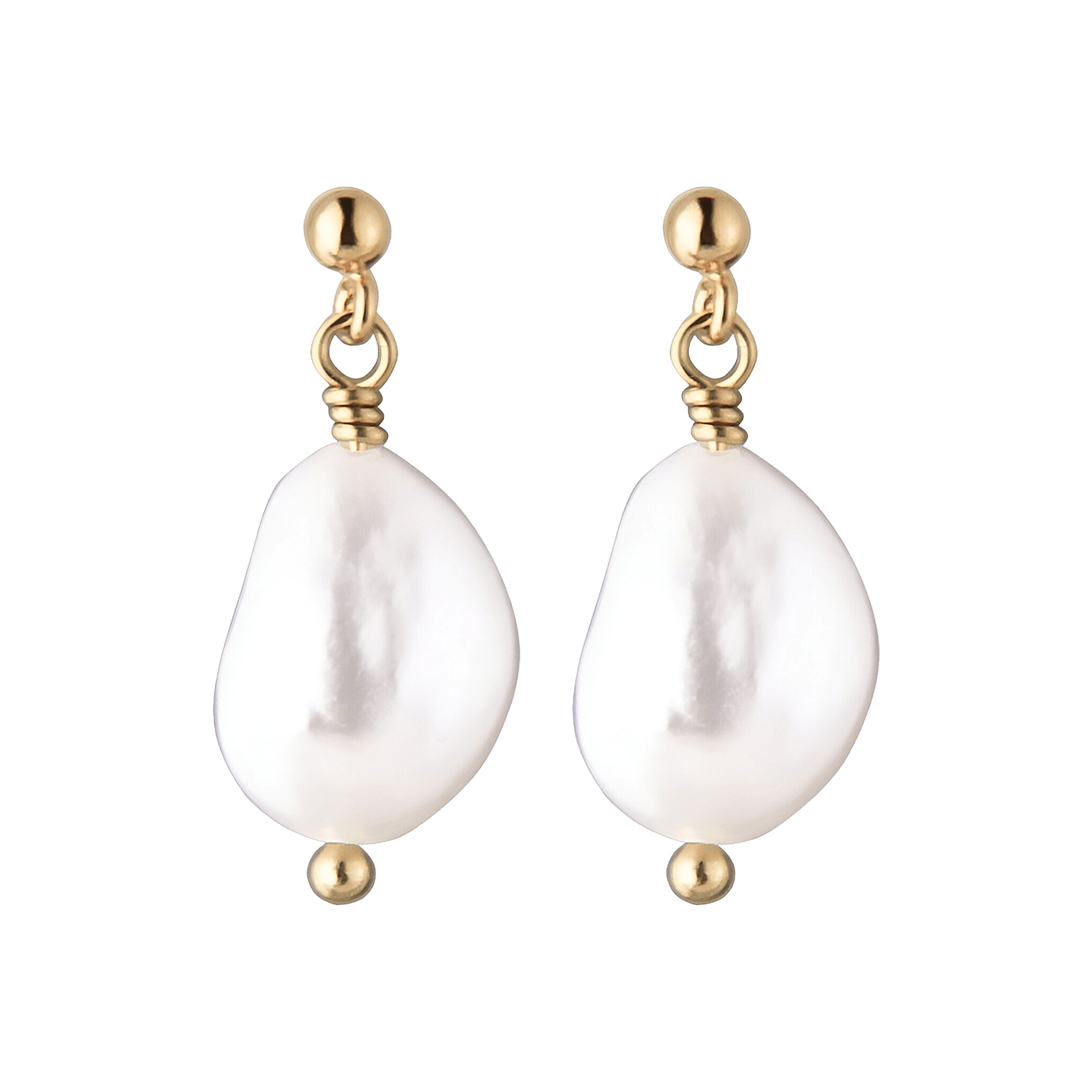 Jeberg Jewellery Ohrringe Vintage Love Pearl, vergoldet