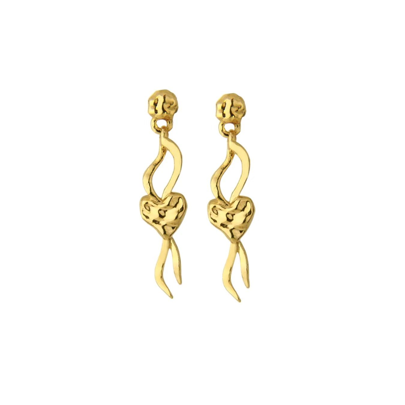 Jeberg Jewellery Ohrringe Wild Hearts, vergoldet