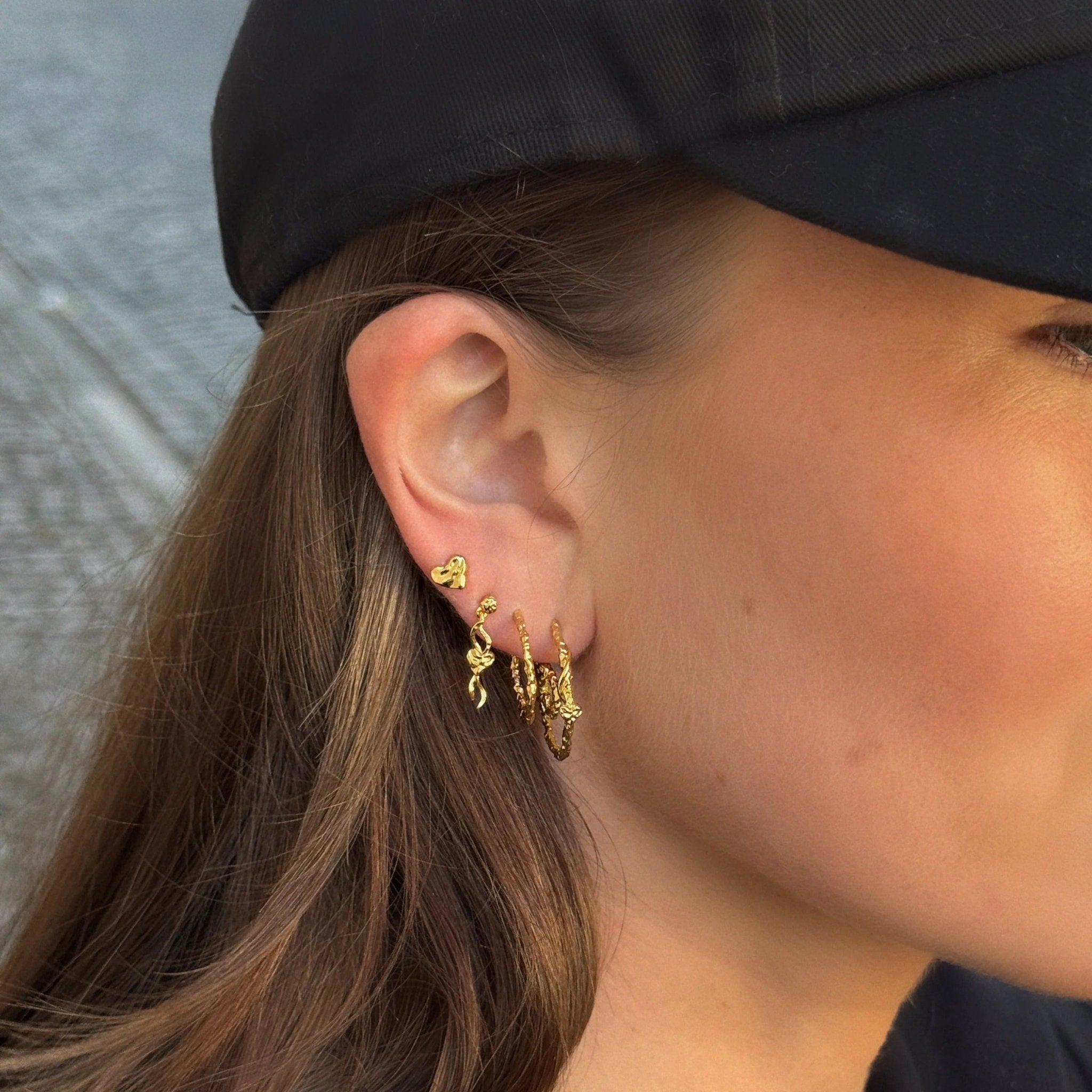 Jeberg Jewellery Ohrringe Wild Hearts, vergoldet