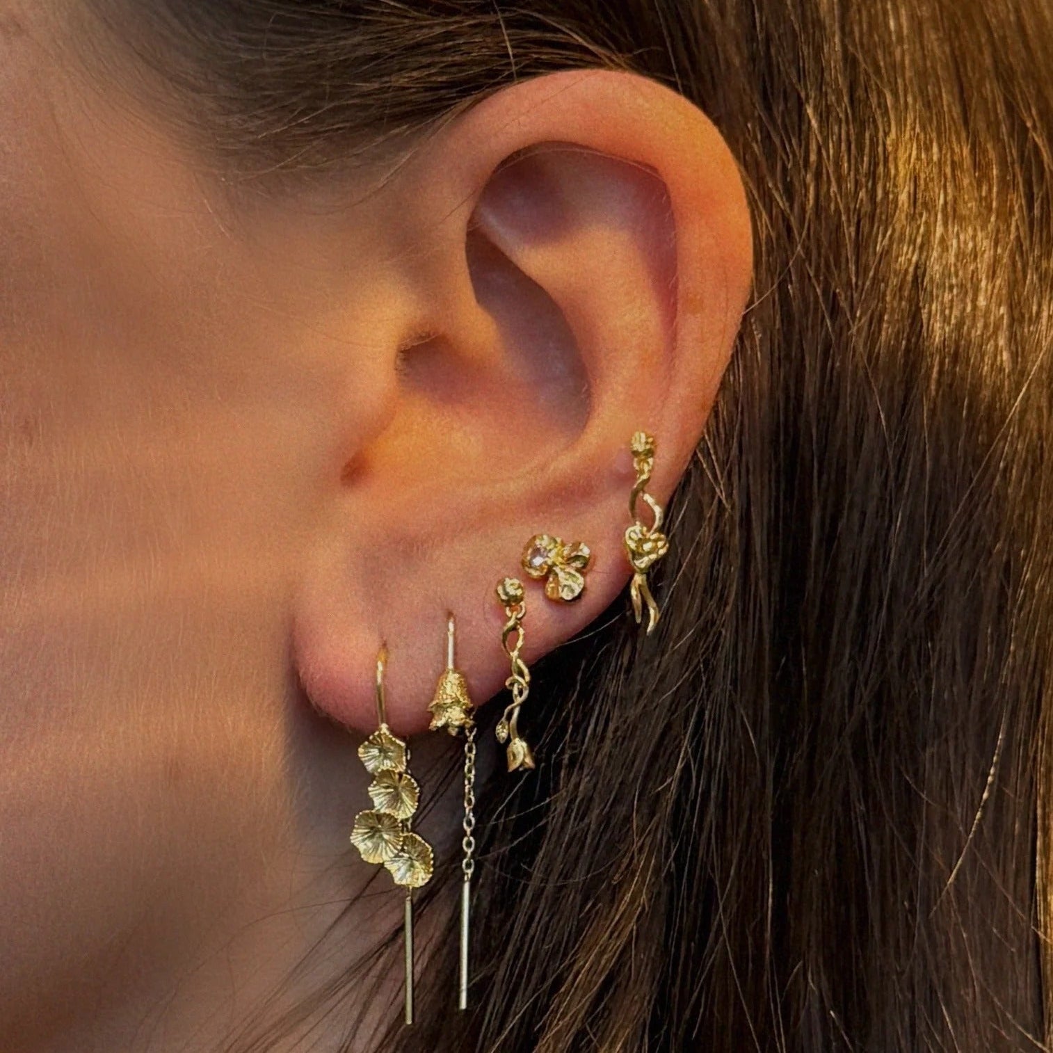 Jeberg Jewellery Ohrringe Wild Hearts, vergoldet