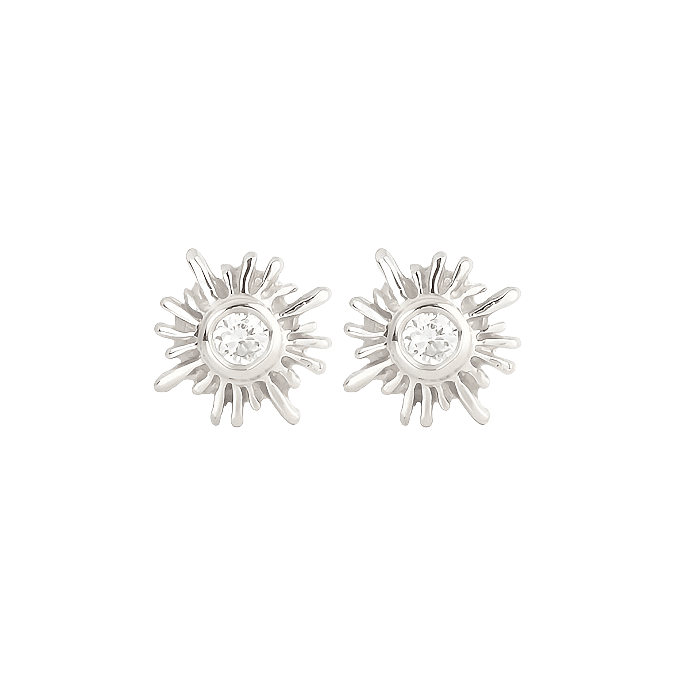 Jeberg Jewellery Ohrstecker Sun, Silber