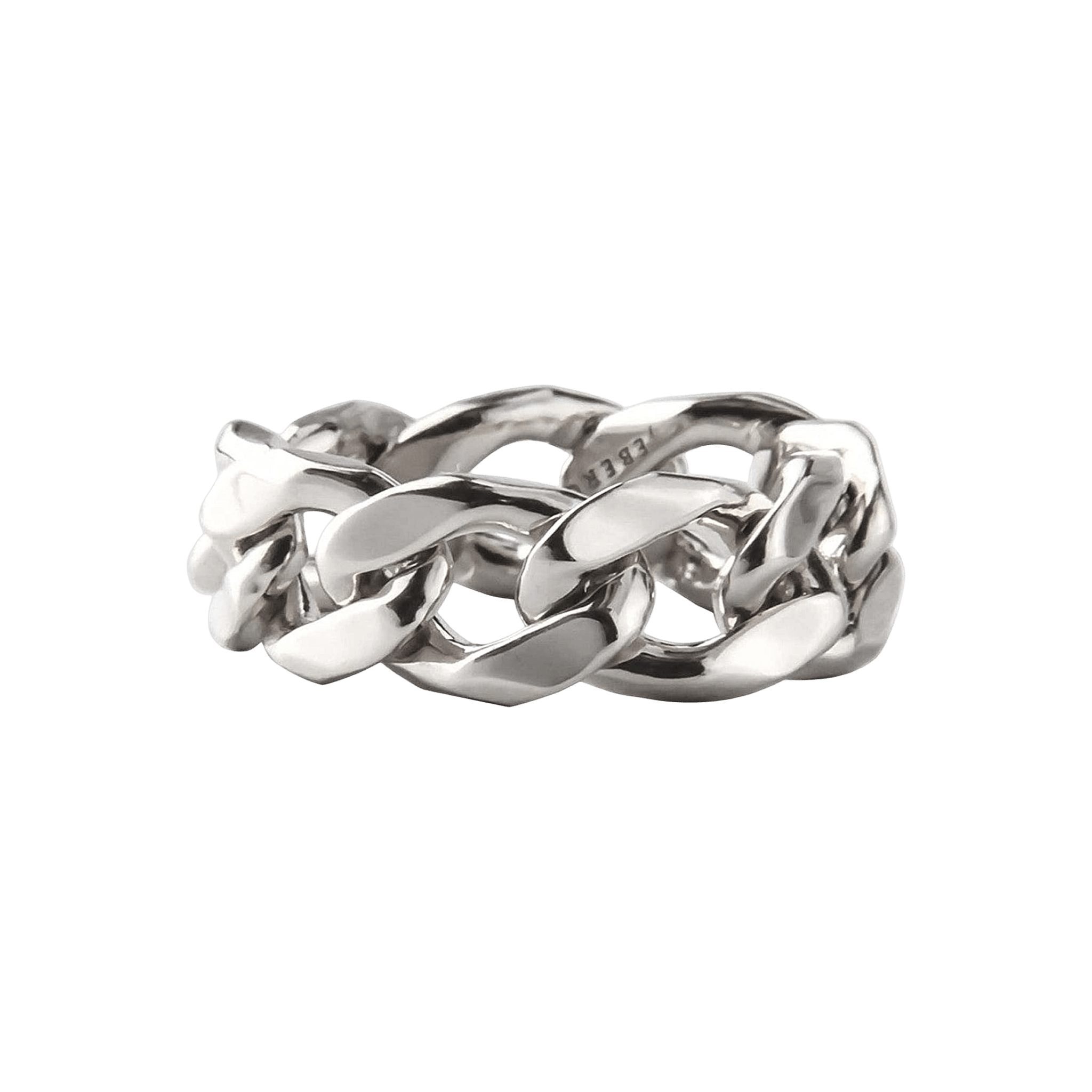 Jeberg Jewellery Ring Chain 8 mm Panzer, Silber
