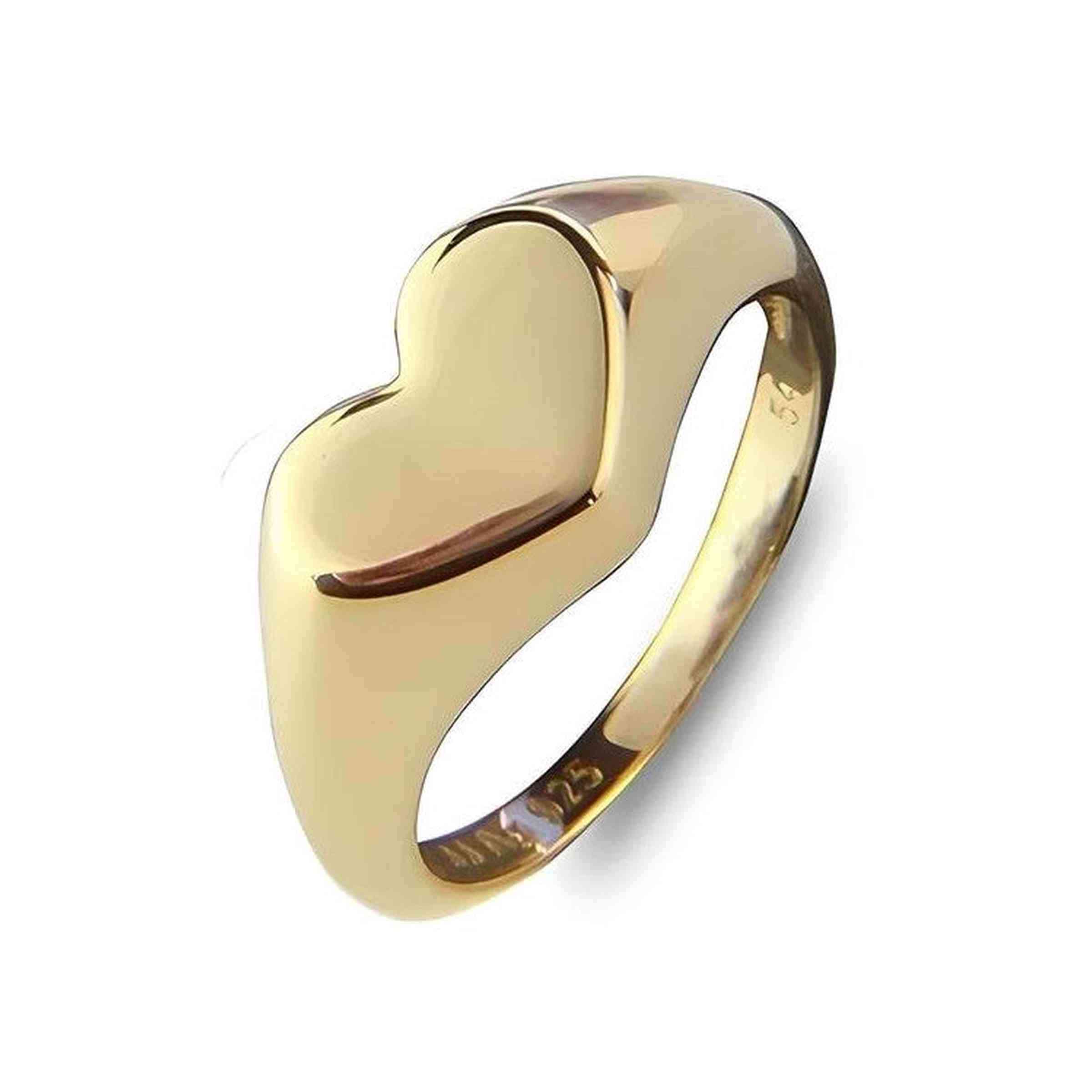 Jeberg Jewellery Ring Heart to Heart Signet, vergoldet