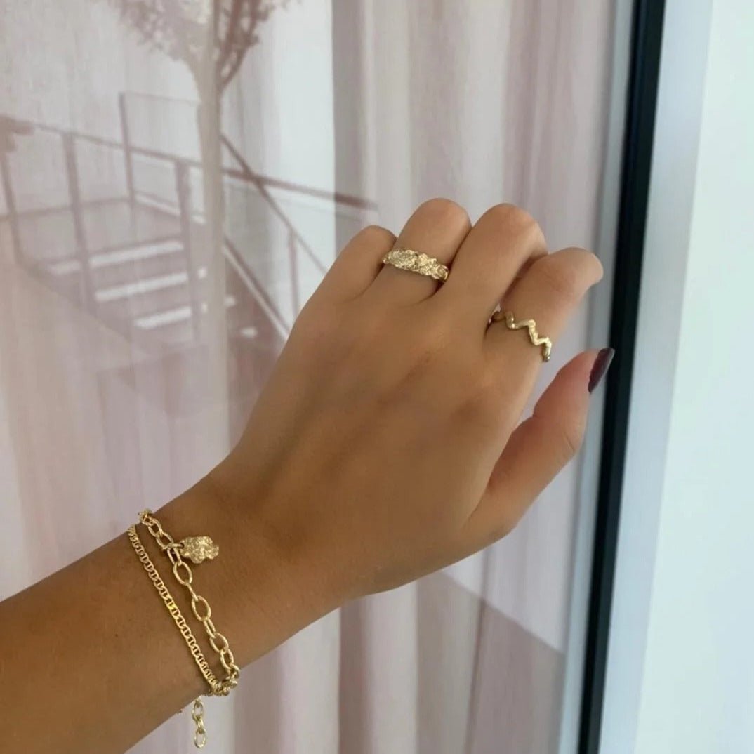 Jeberg Jewellery Ring Soul of Nature, vergoldet