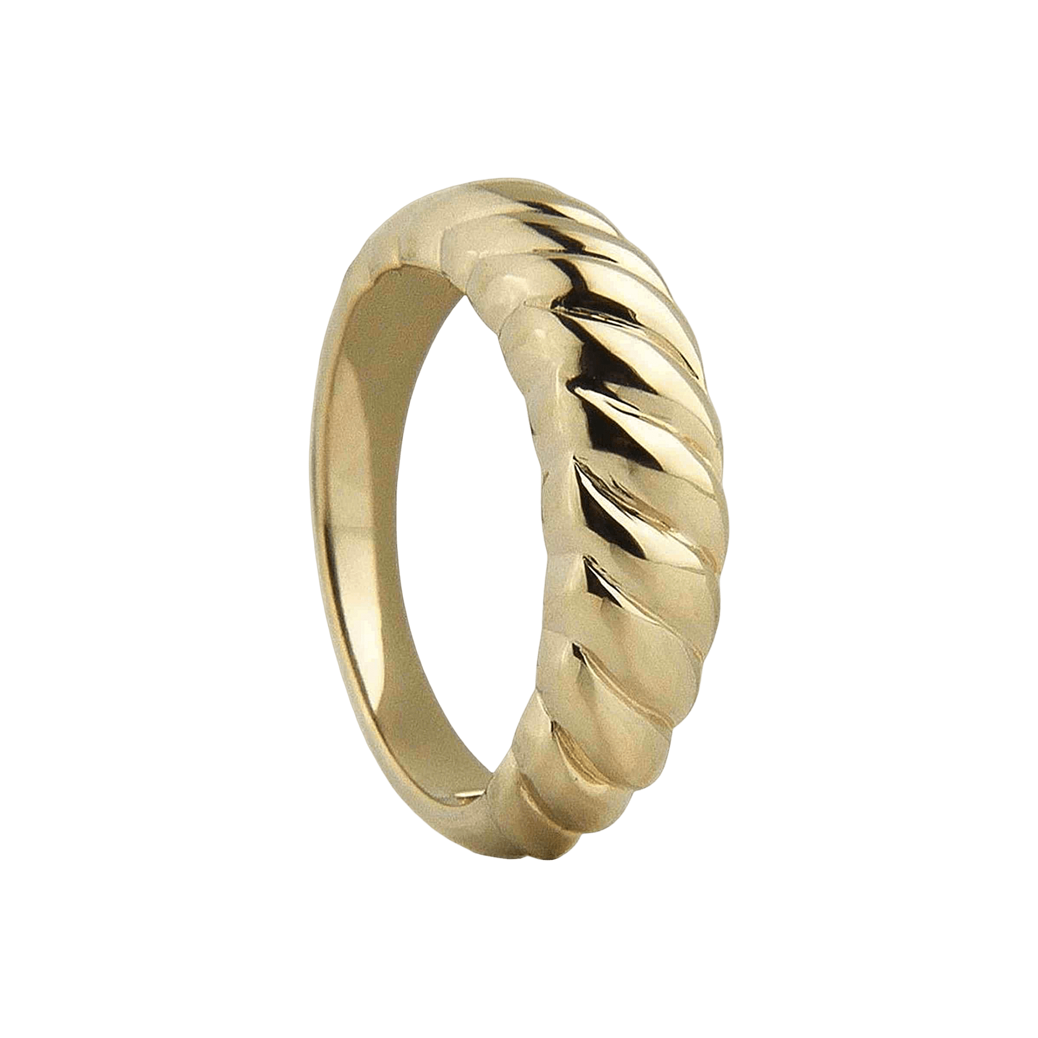 Jeberg Jewellery Ring Twisted Dome, vergoldet