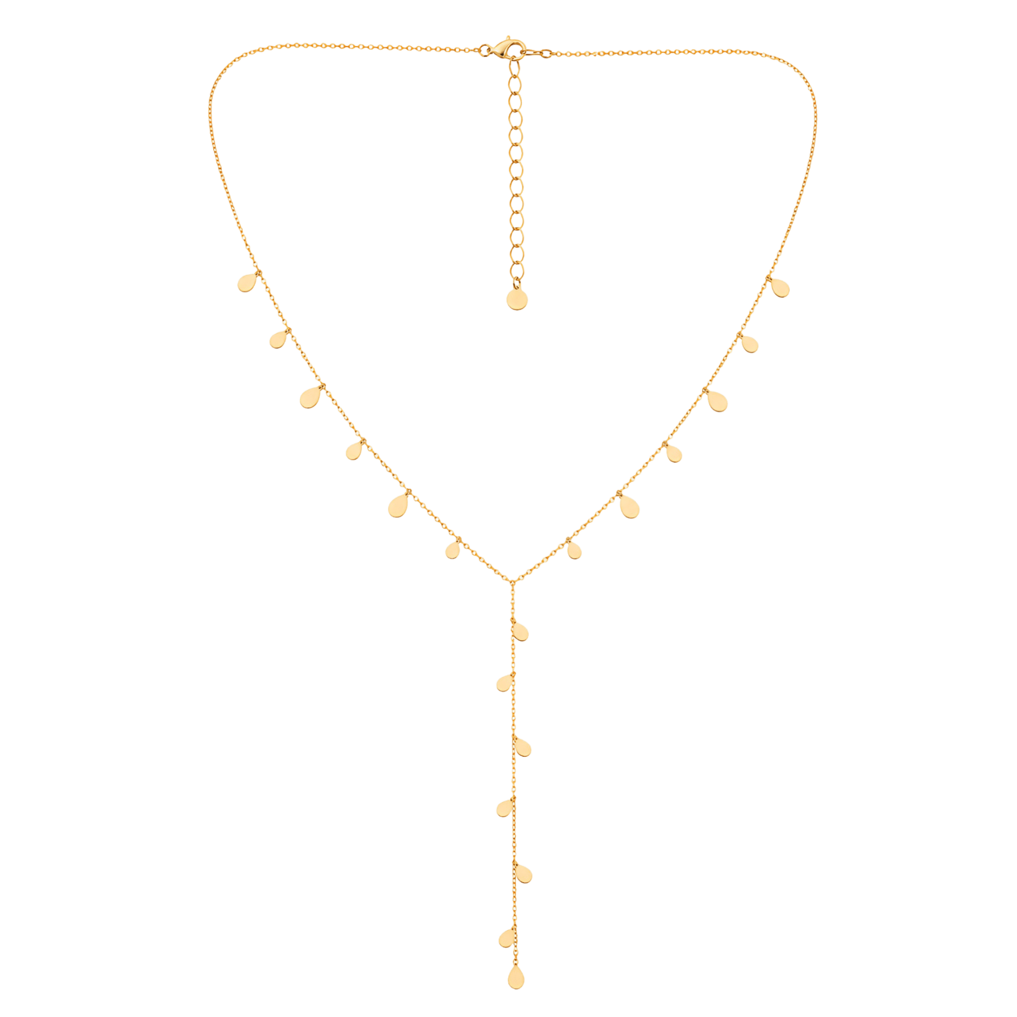 Kette Y - Drop, Edelstahl goldfarben (PVD)