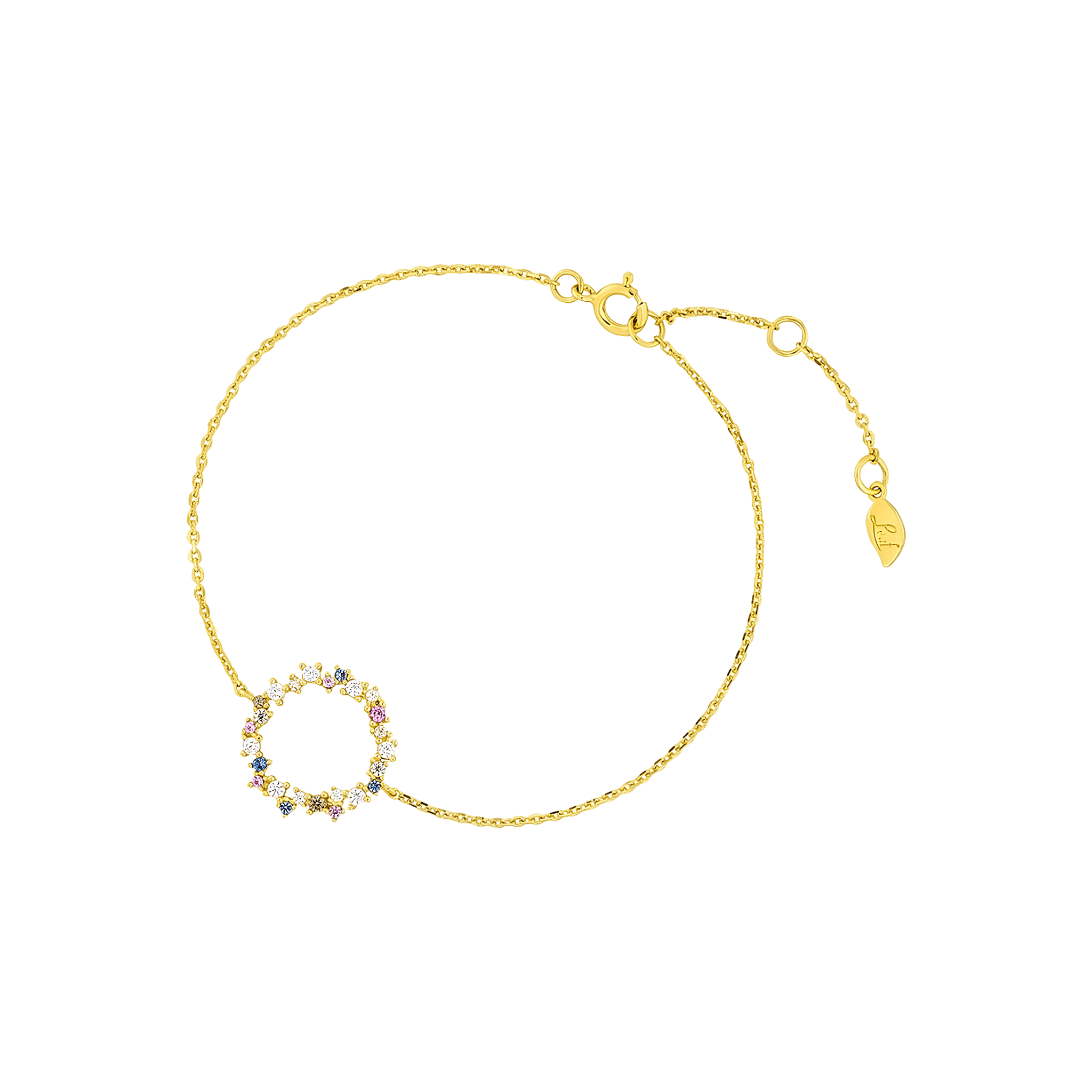 Leaf Armband Candy, vergoldet