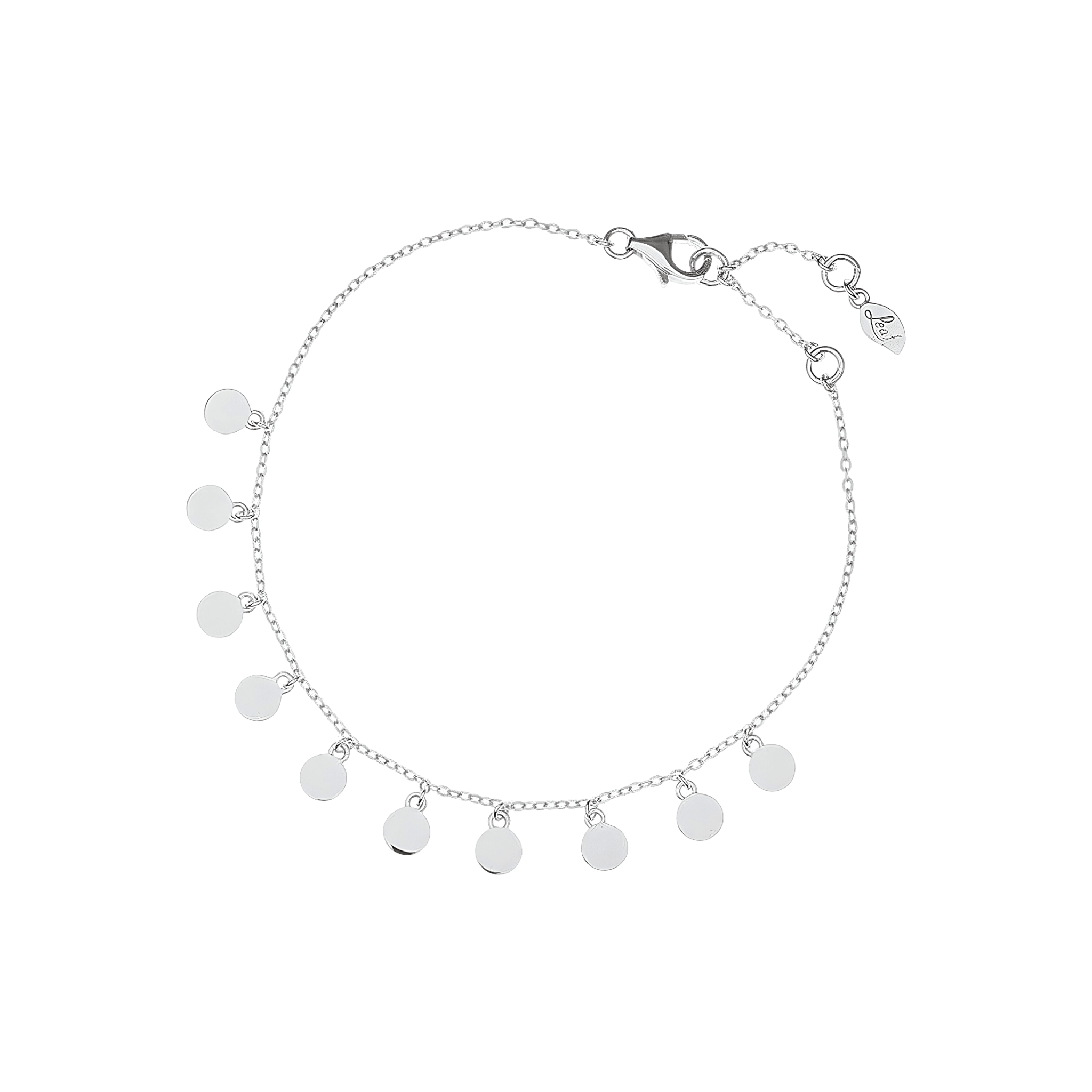 Leaf Armband Platelet, Silber
