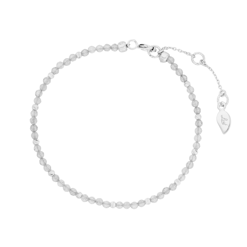 Leaf Armband Serenity, Labradorit, Silber