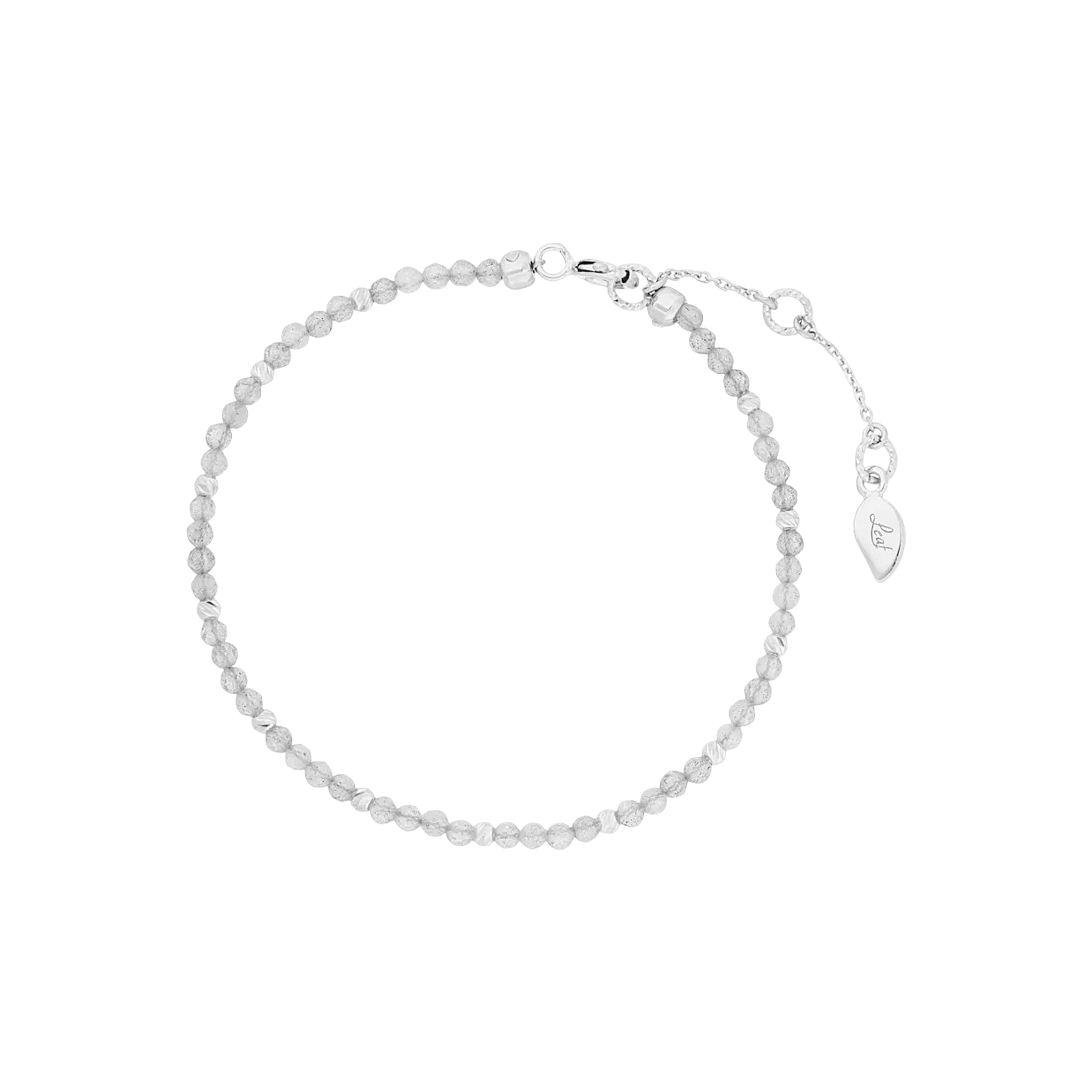 Leaf Armband Serenity, Labradorit, Silber