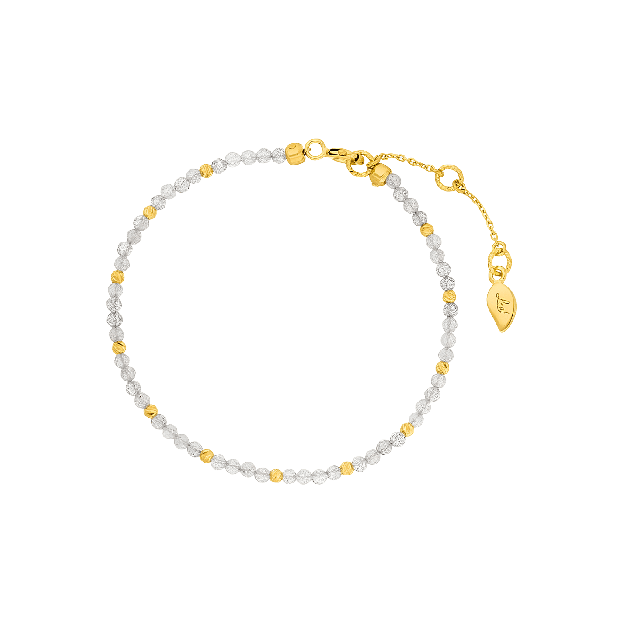 Leaf Armband Serenity, Labradorit, vergoldet