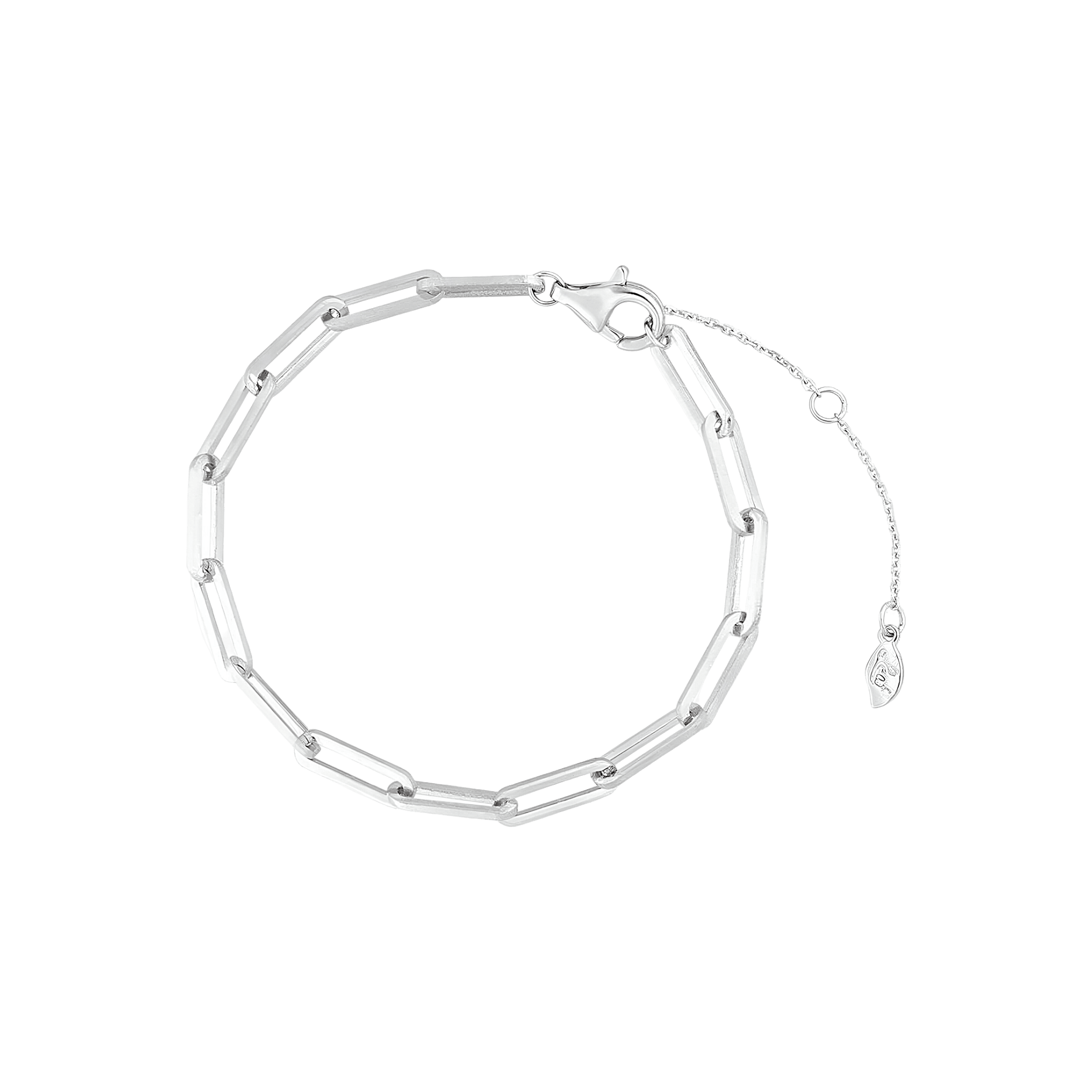 Leaf Armband Square, Silber