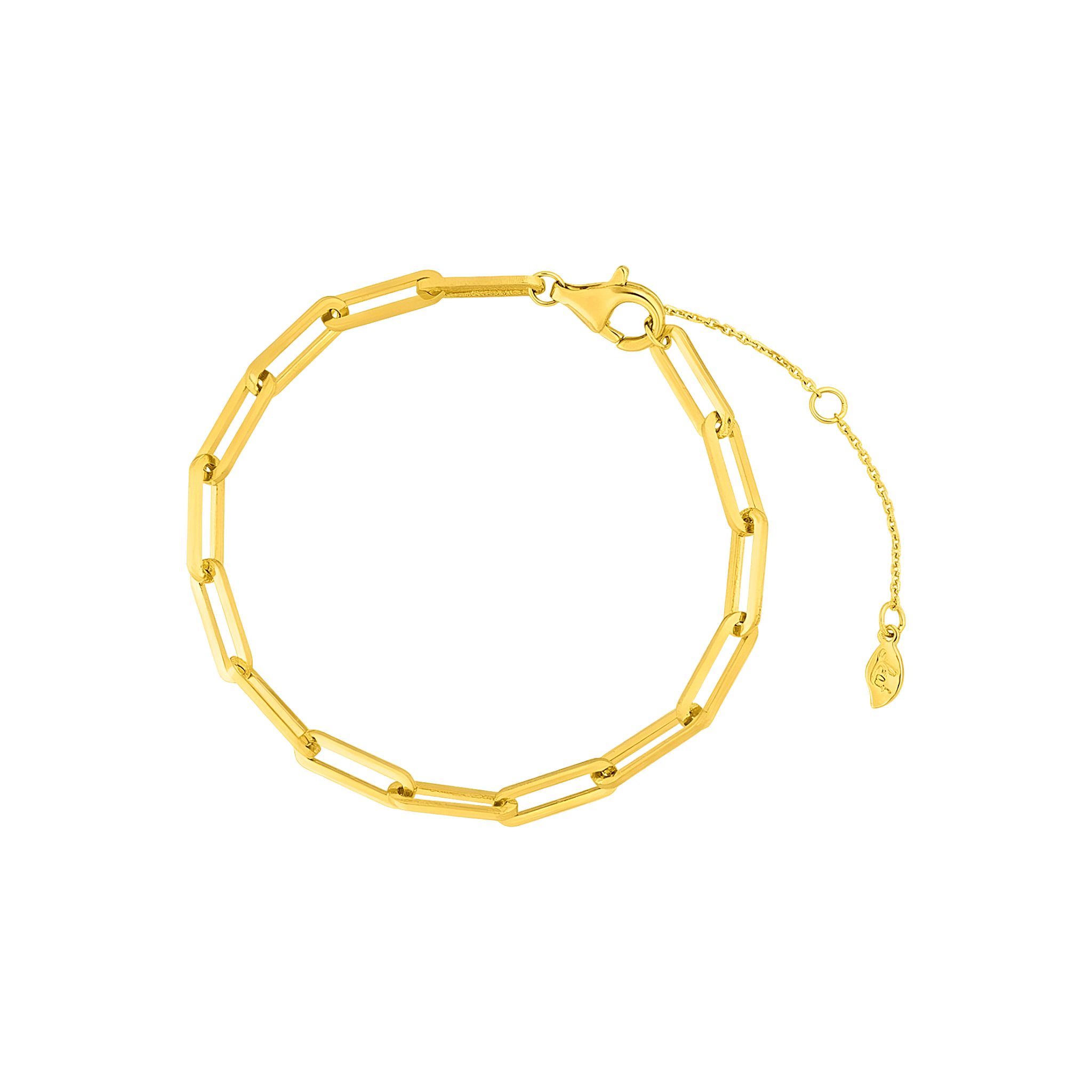 Leaf Armband Square, vergoldet