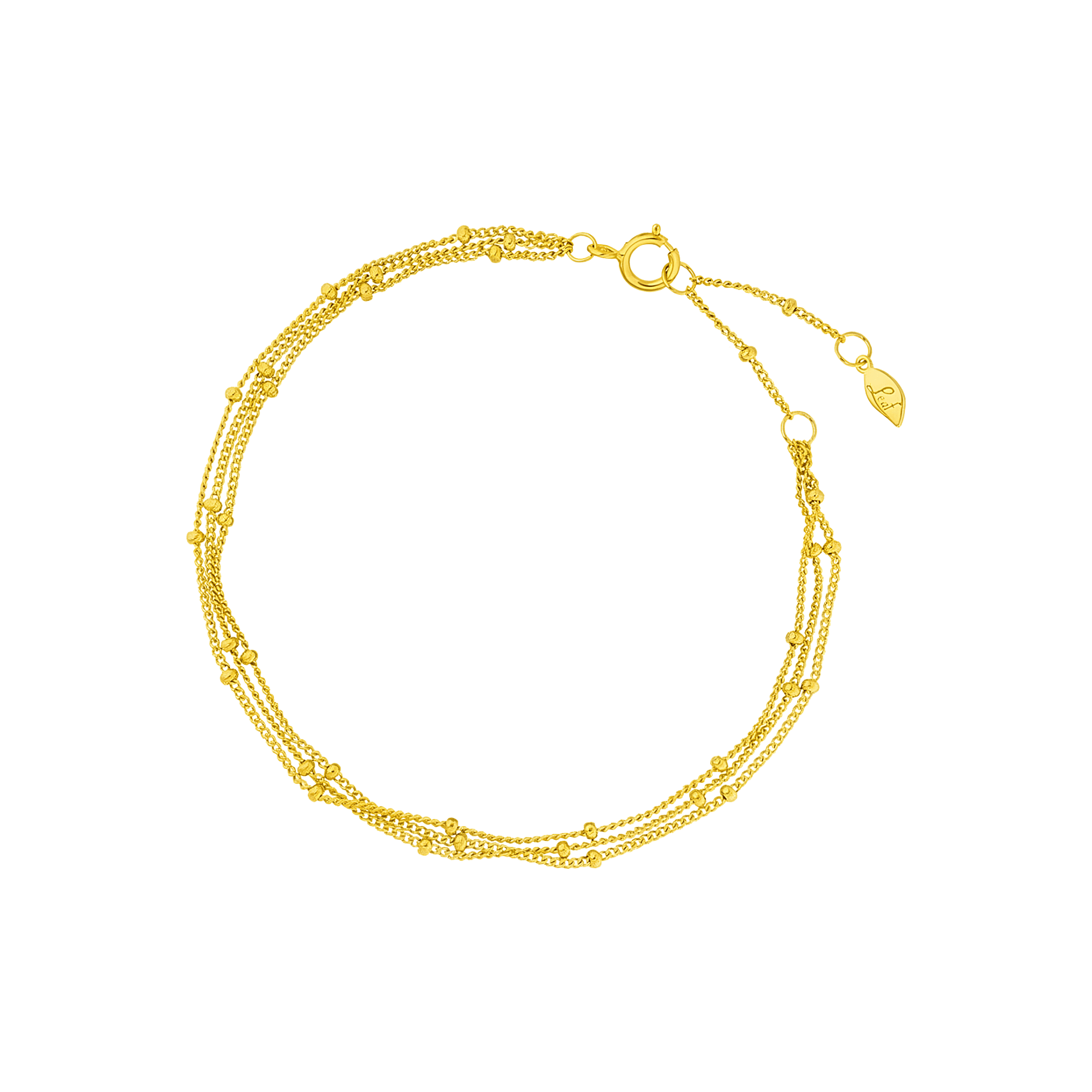 Leaf Armband Wasserfall, vergoldet