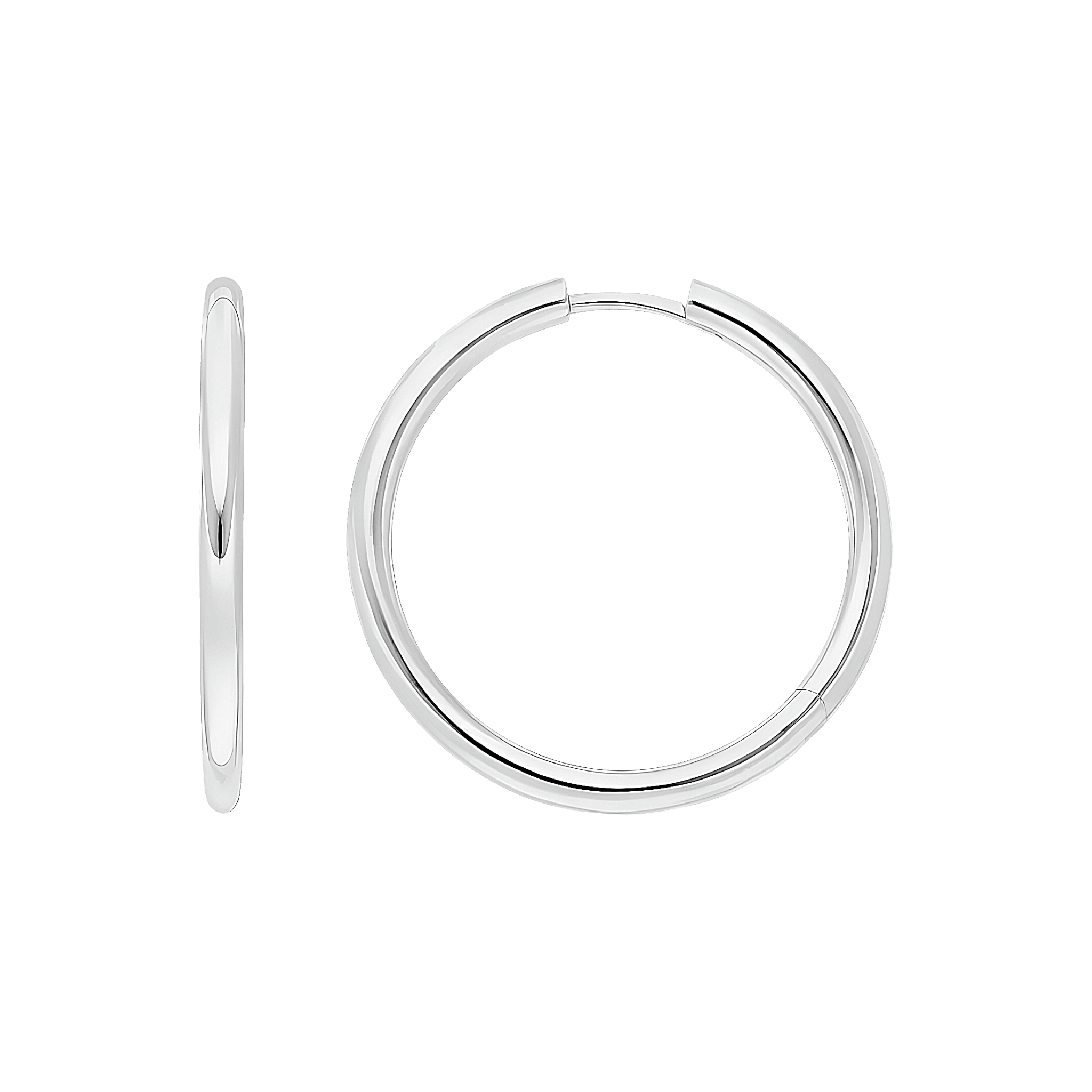 Leaf Creolen Basic Bold, 30 mm, Silber