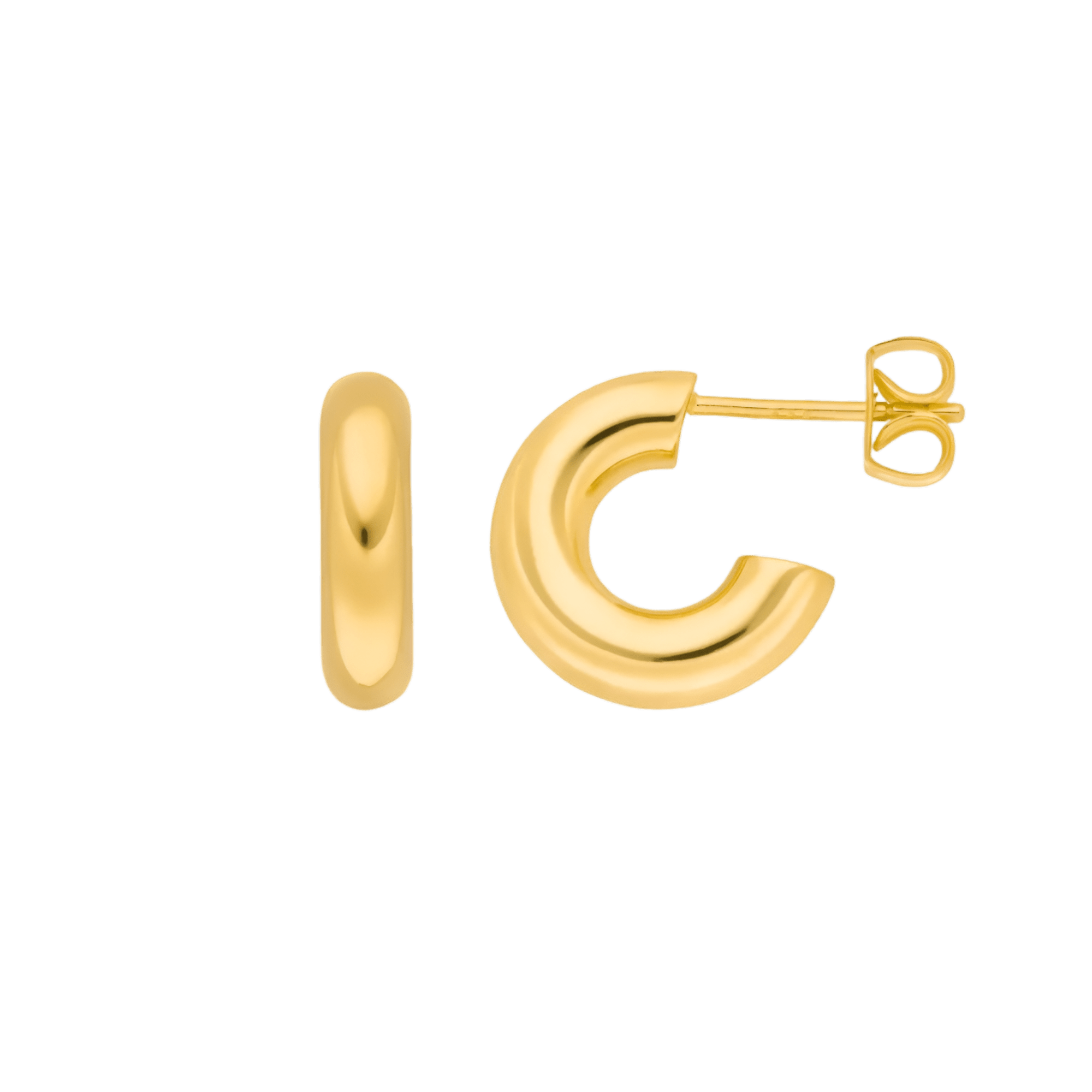 Leaf Creolen Bold, vergoldet