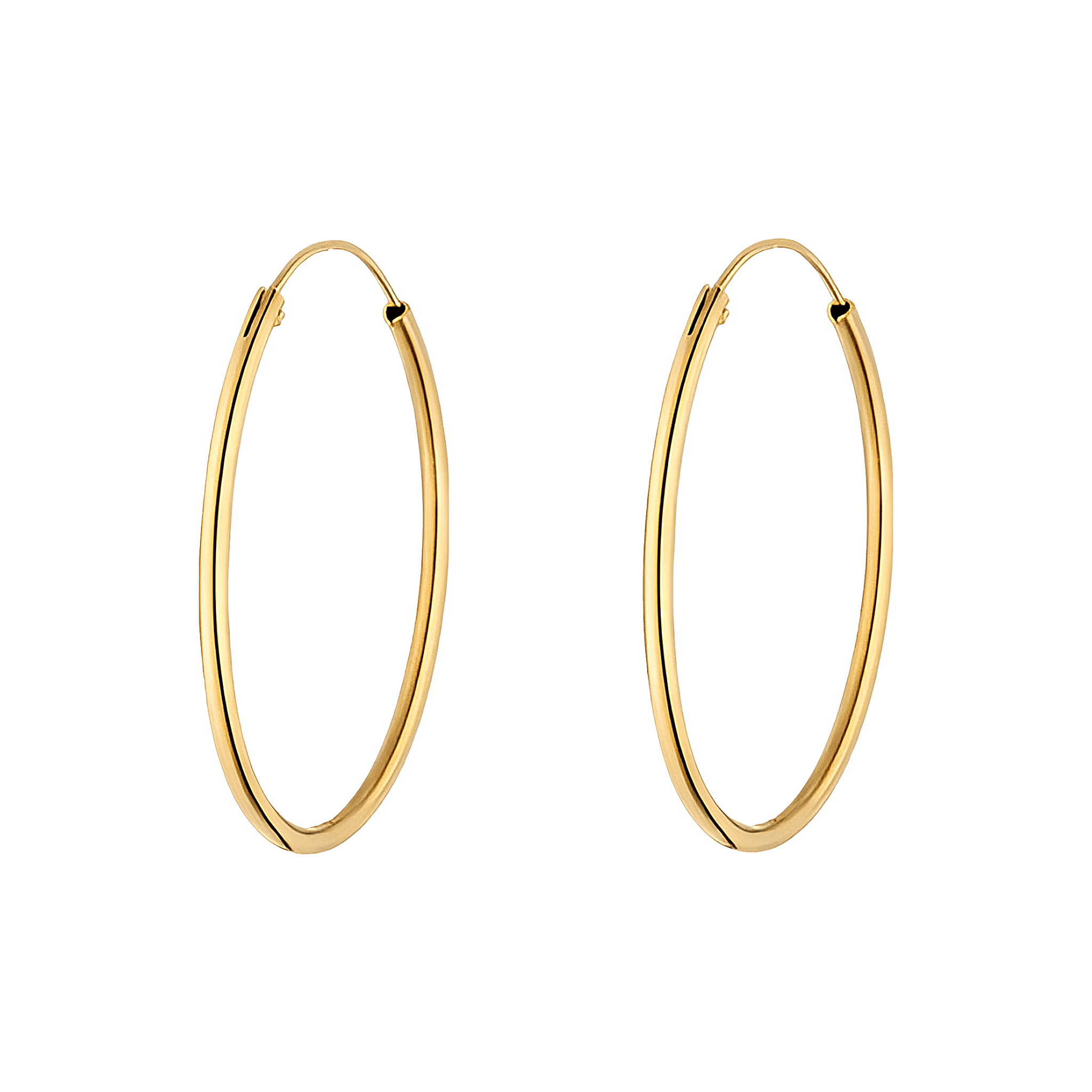 Leaf Creolen Pure, 30 mm, vergoldet